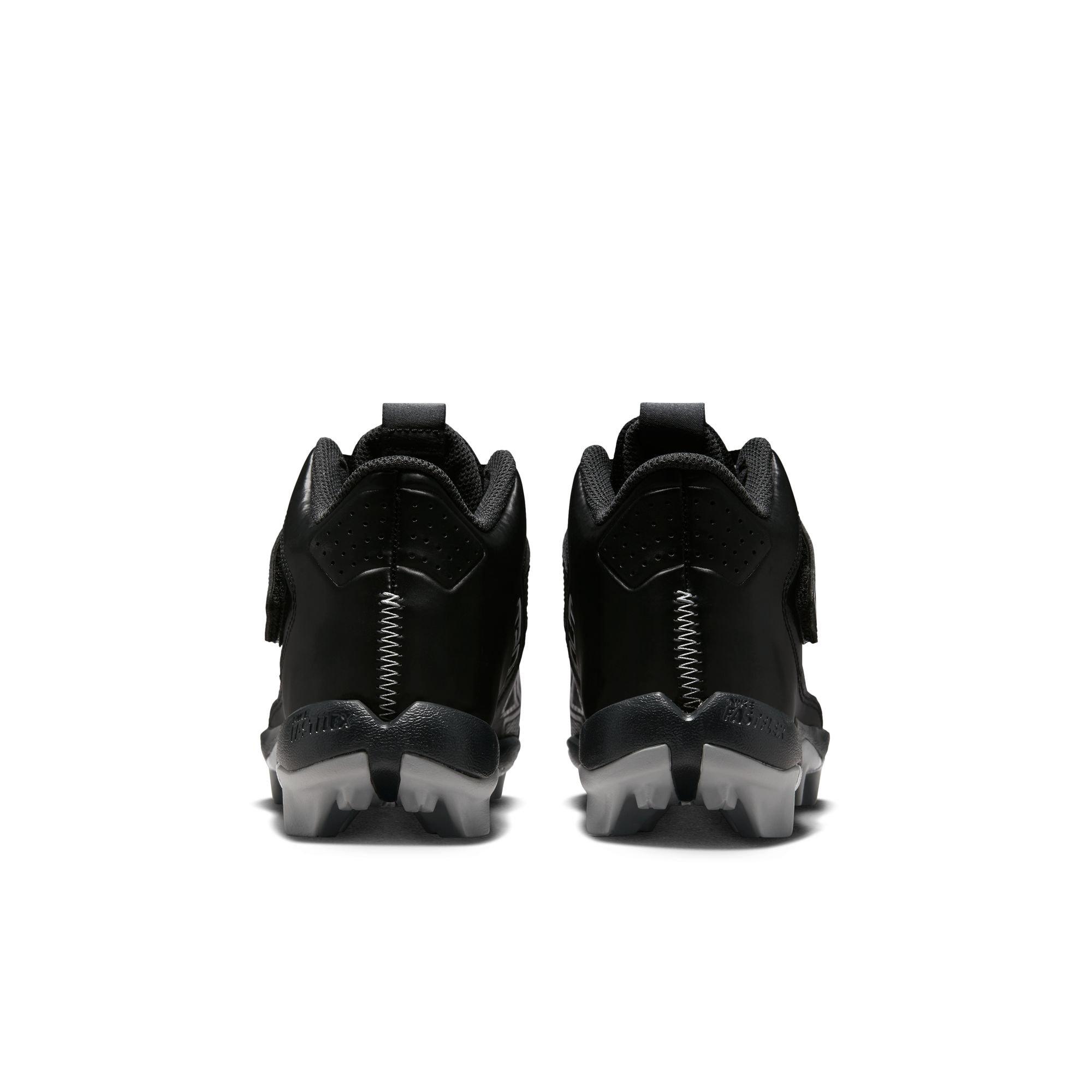 Nike Force Trout 8 Keystone "Black/White/Dark Smoke Grey" Grade School Boys' Baseball Cleat - BLACK/GREY Thumbnail View 7