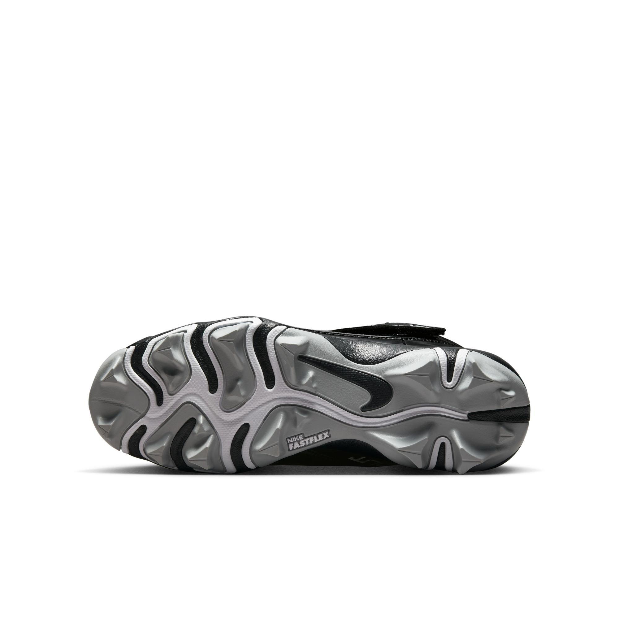 Nike Force Trout 8 Keystone "Black/White/Dark Smoke Grey" Grade School Boys' Baseball Cleat - BLACK/GREY Thumbnail View 8