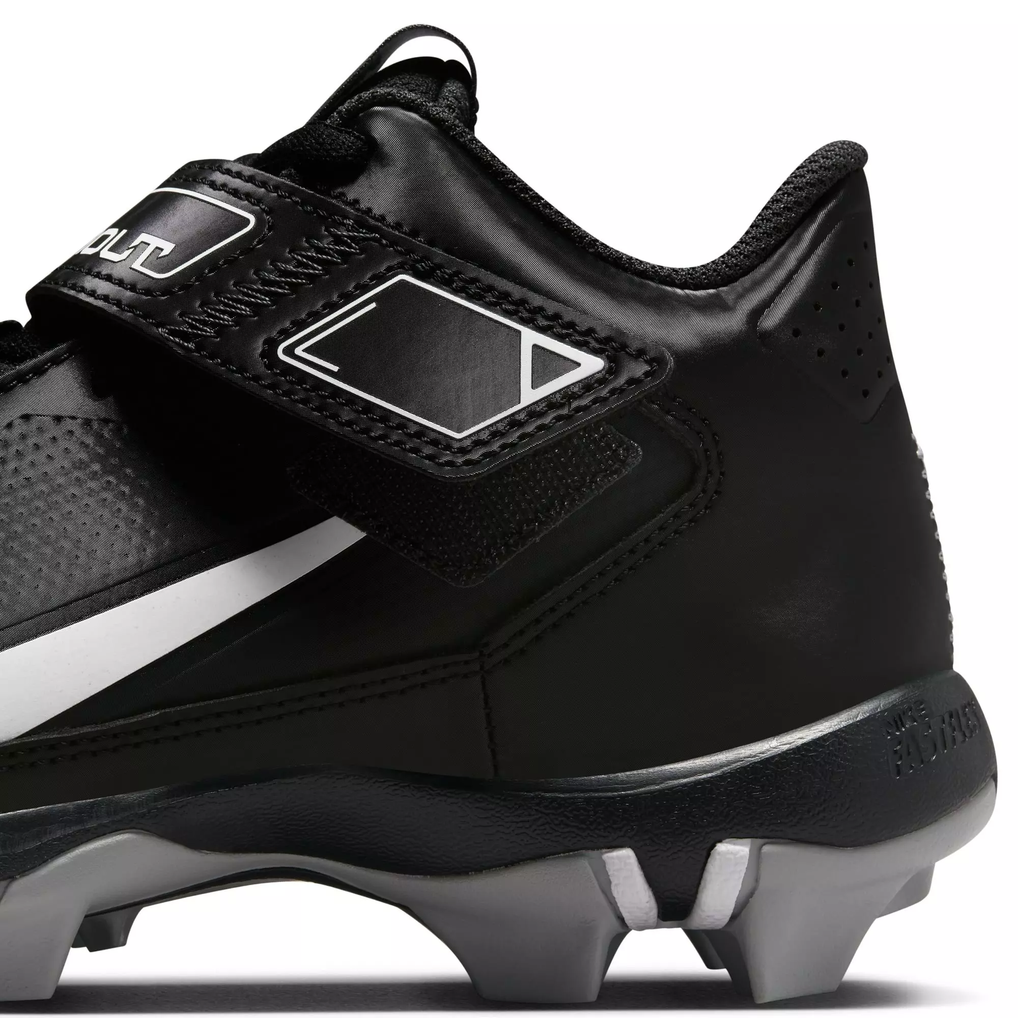 Nike Force Trout 8 Keystone "Black/White/Dark Smoke Grey" Grade School Boys' Baseball Cleat - BLACK/GREY