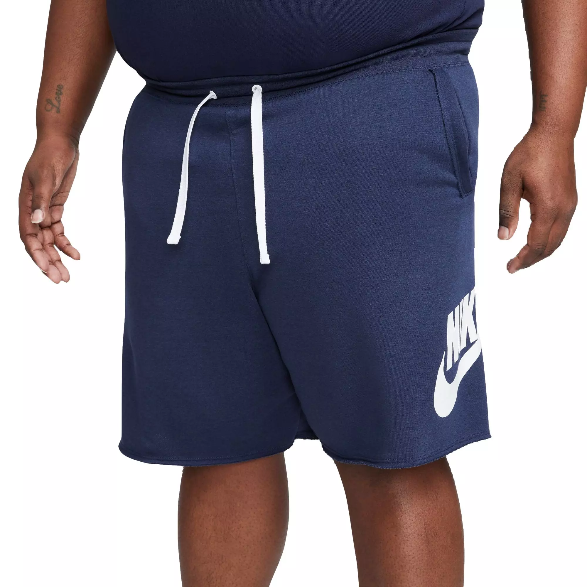 Nike Men's Club Alumni French Terry Shorts-Navy - NAVY