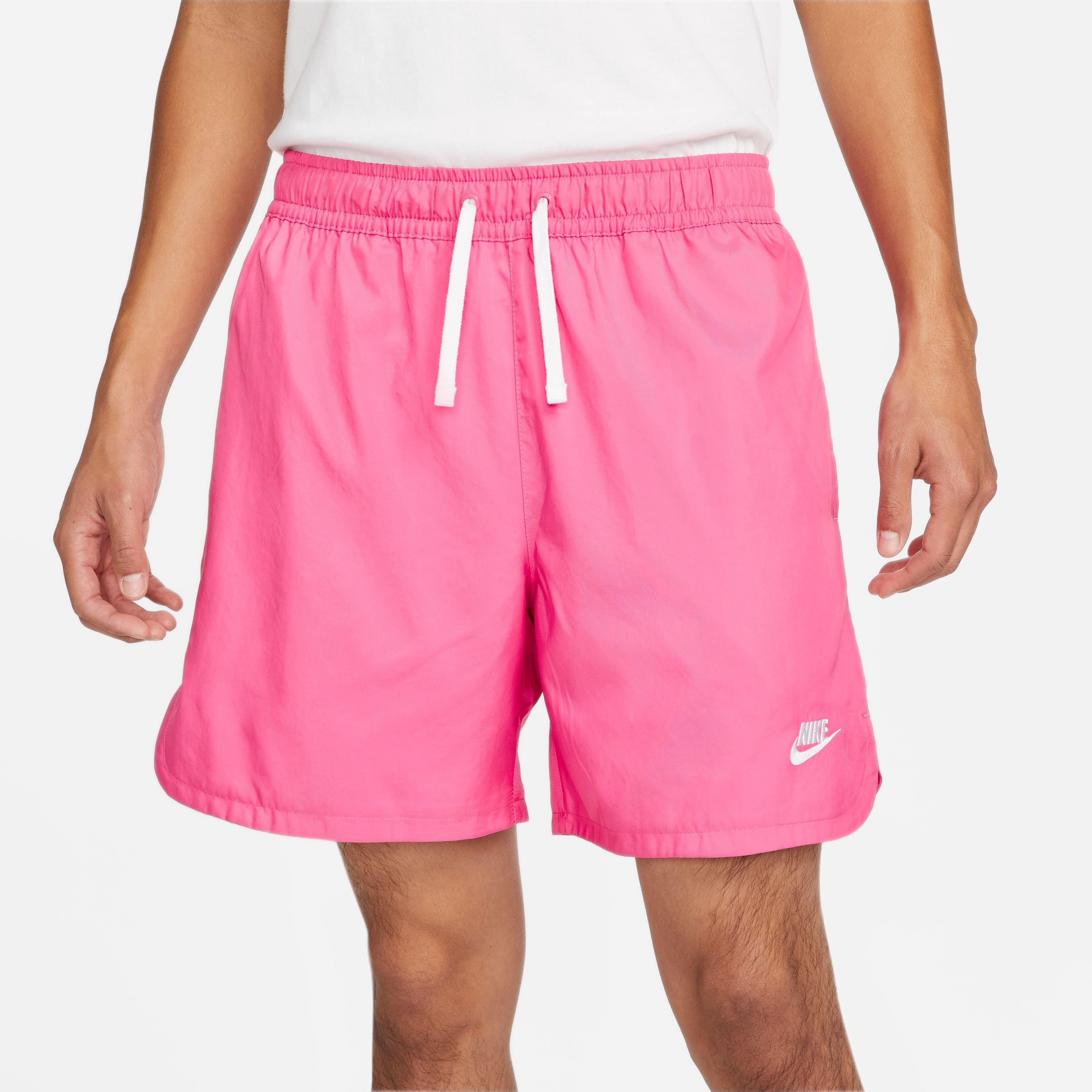 Nike colour block woven shorts hot sale in pink