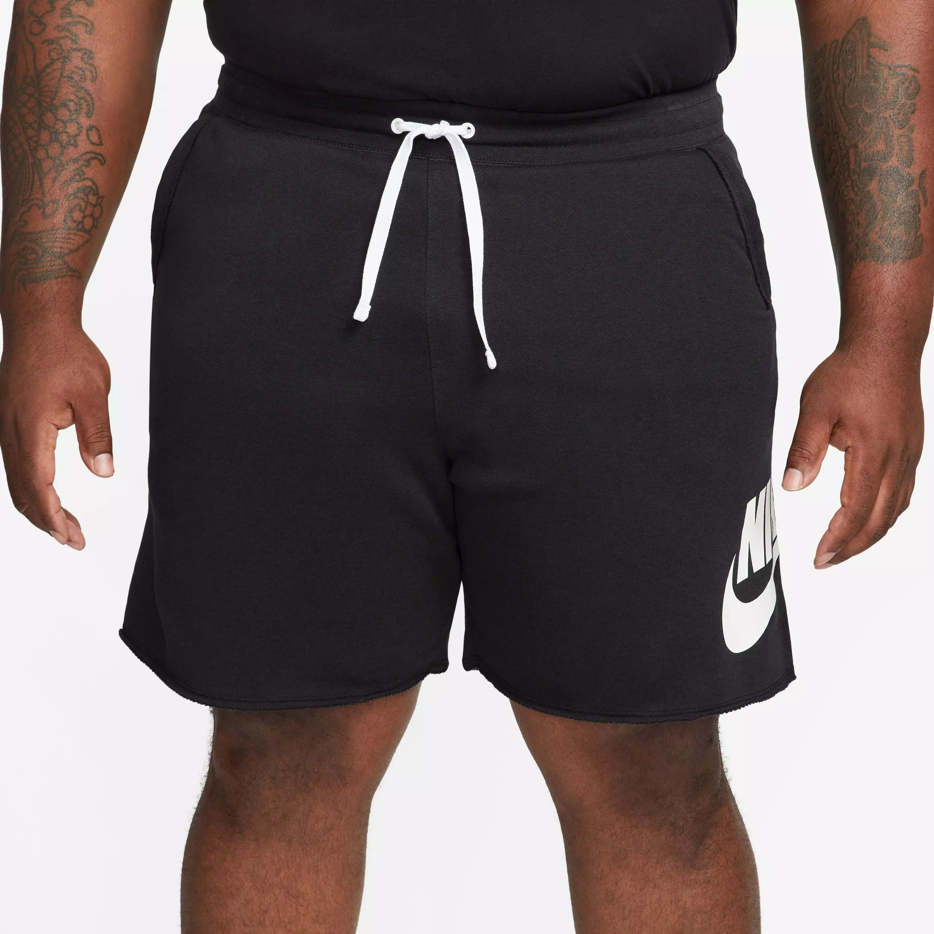 Nike Men's Club Fleece Alumni French Terry Shorts-Black - BLACK