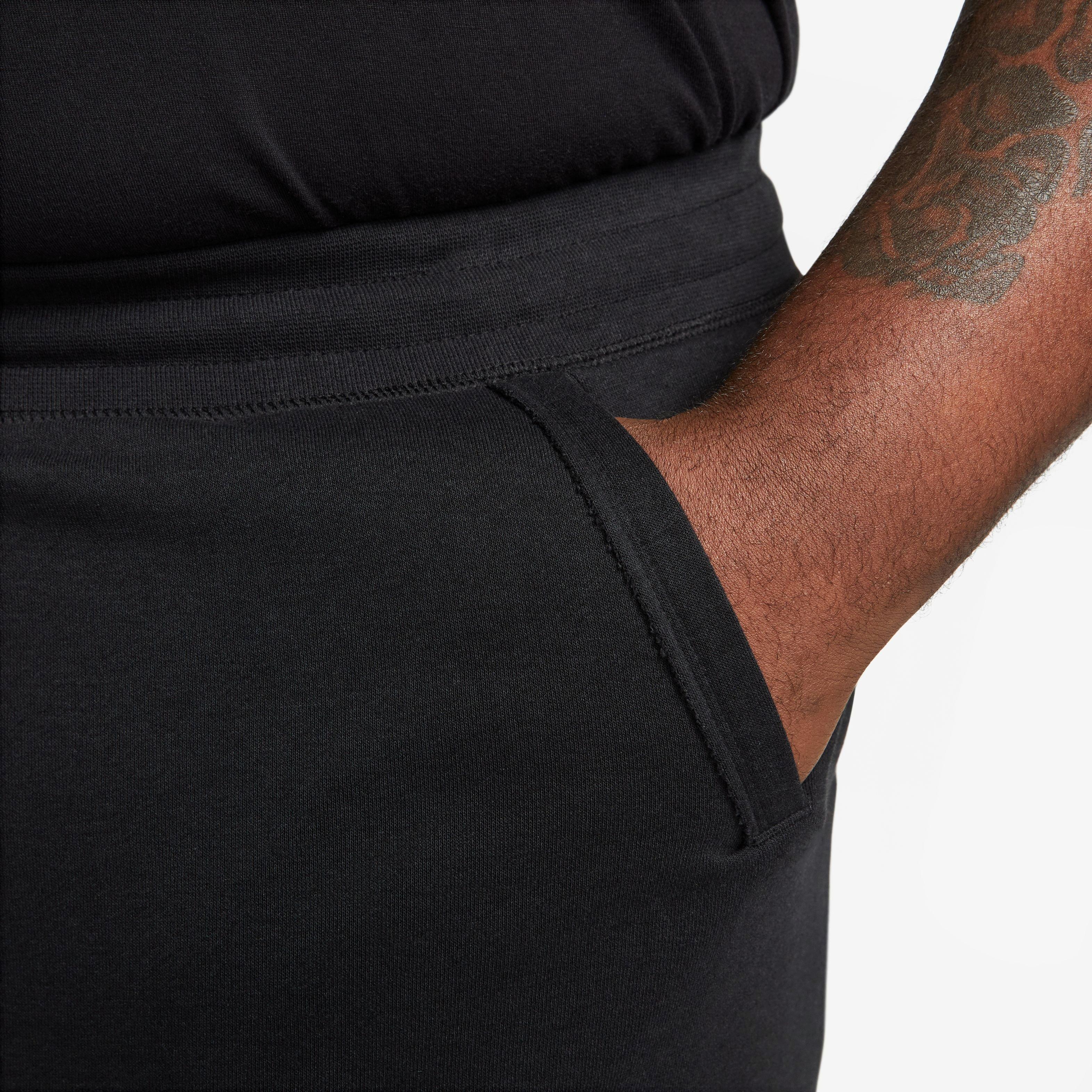 Nike Men's Club Fleece Alumni French Terry Shorts-Black - BLACK Thumbnail View 11