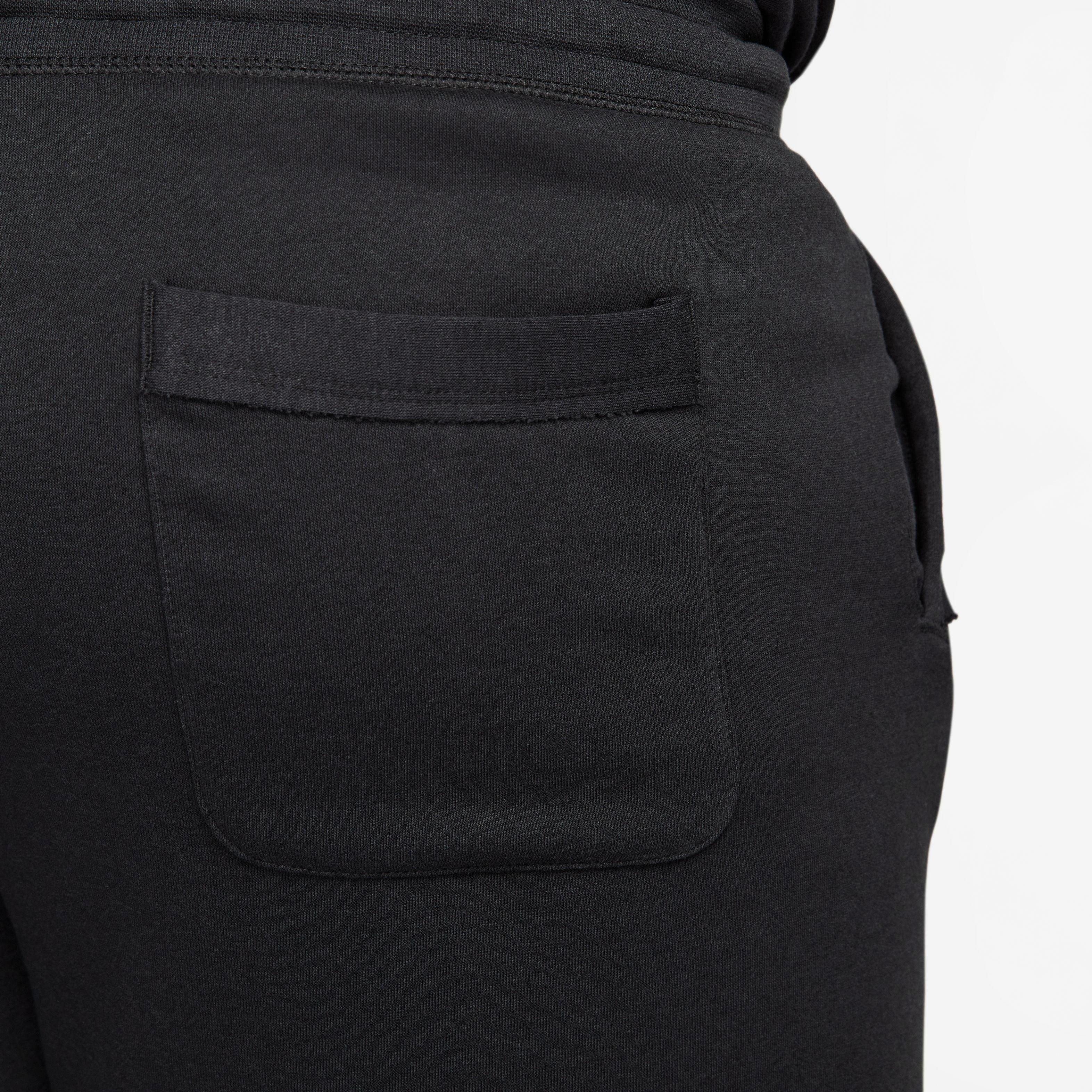 Nike Men's Club Fleece Alumni French Terry Shorts-Black - BLACK Thumbnail View 6