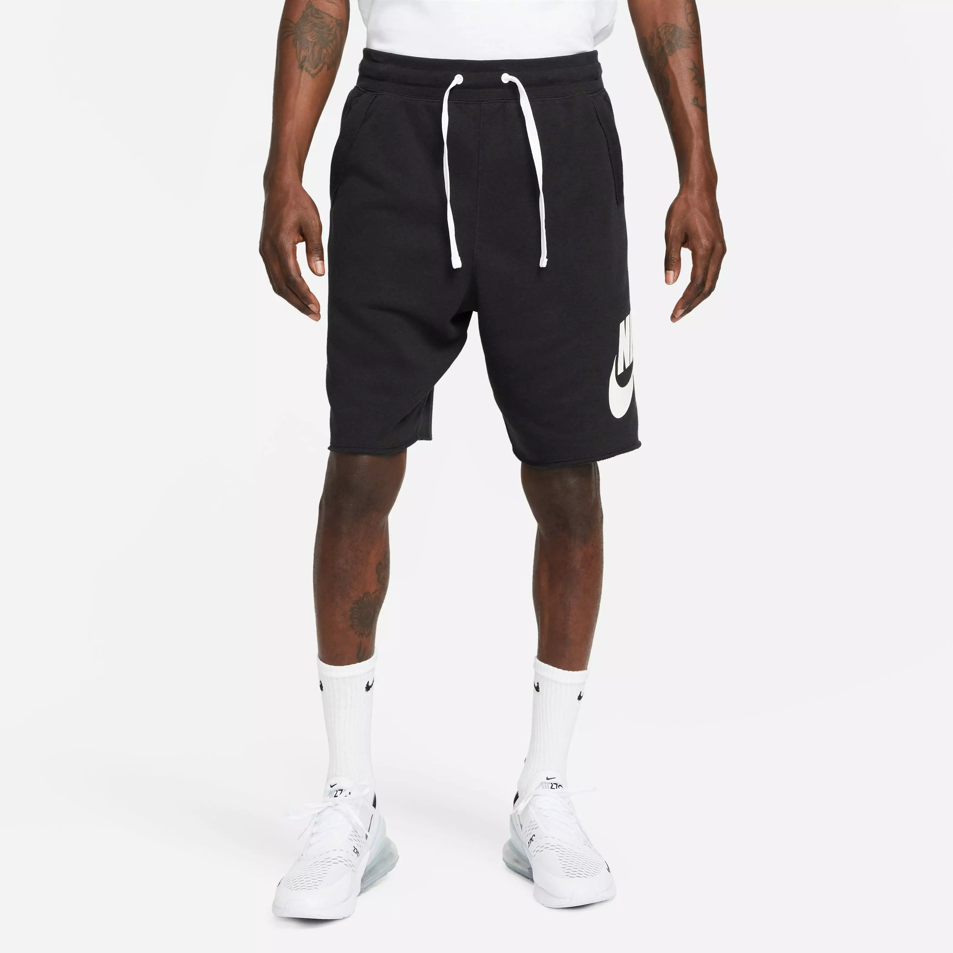 Nike Men's Club Fleece Alumni French Terry Shorts-Black - BLACK