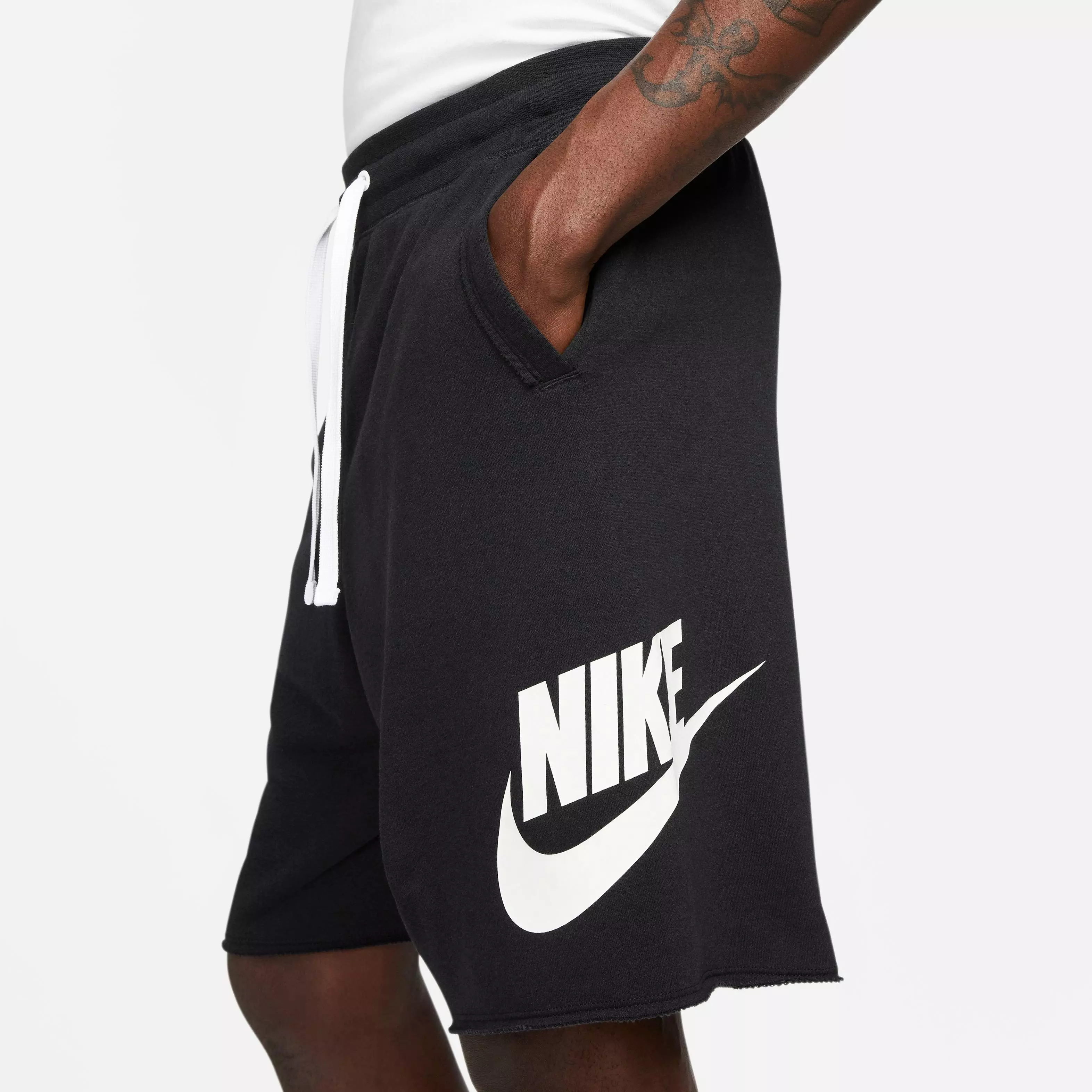 Nike Men's Club Fleece Alumni French Terry Shorts-Black - BLACK