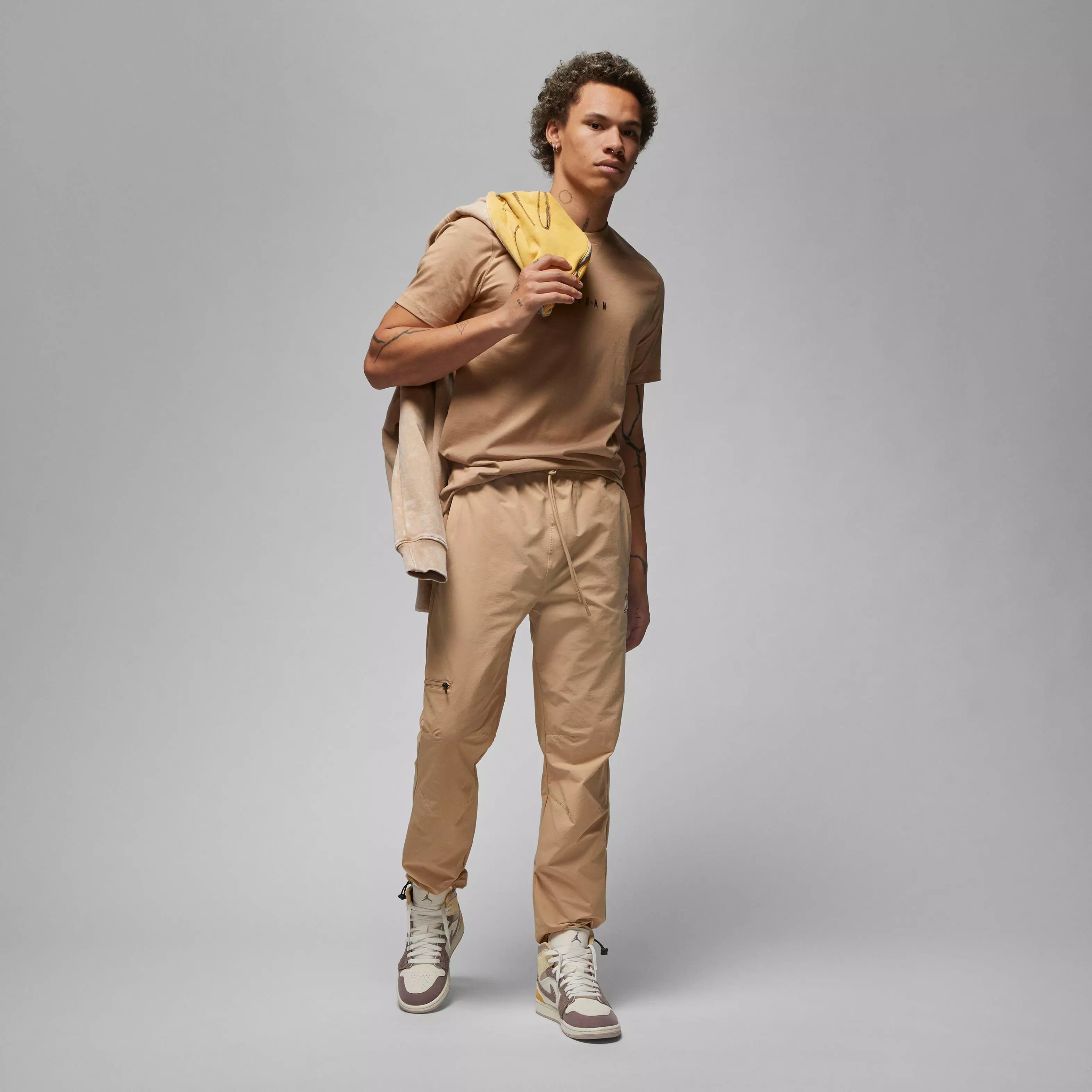 Jordan Men's Essentials Woven Pants-Khaki - KHAKI