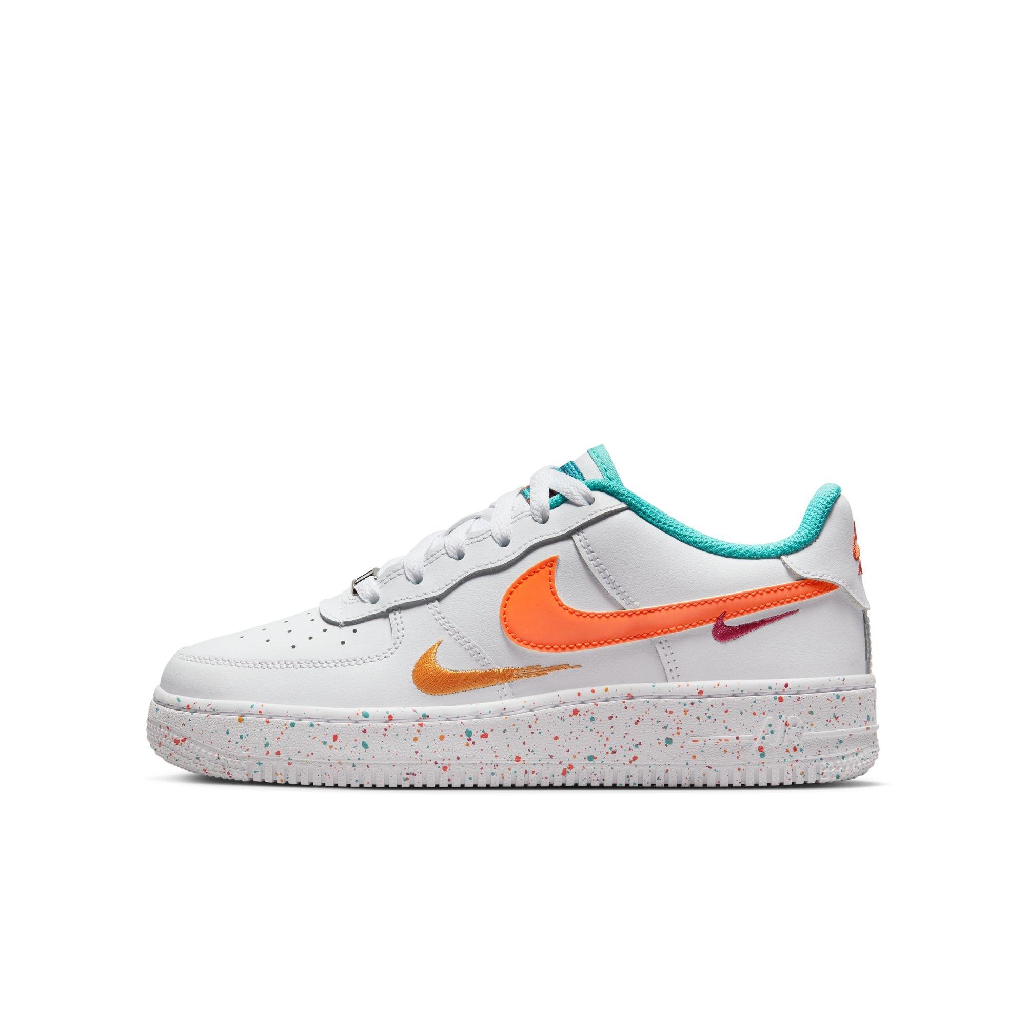 Nike Air Force 1 LV8 White/Safety Orange/Washed Teal Grade