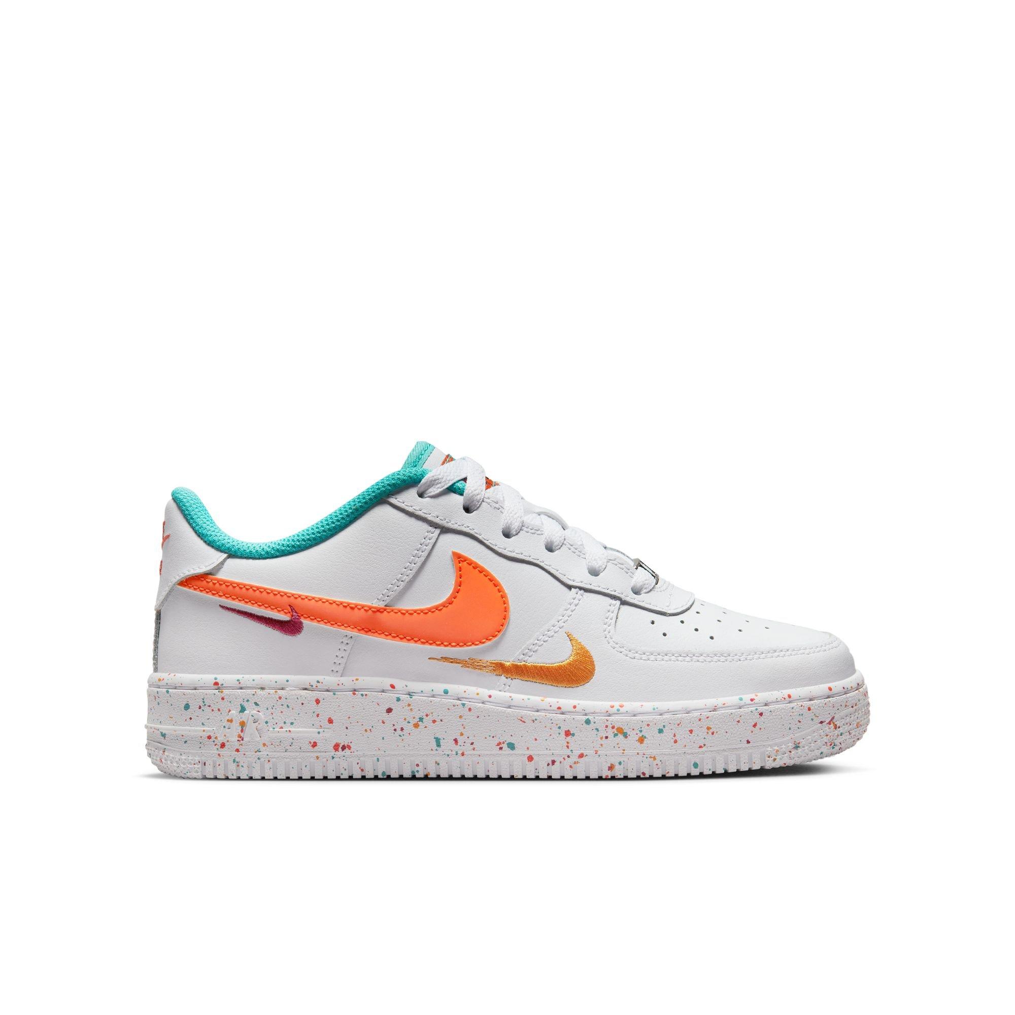 Nike Air Force 1 LV8 White/Safety Orange/Washed Teal Grade