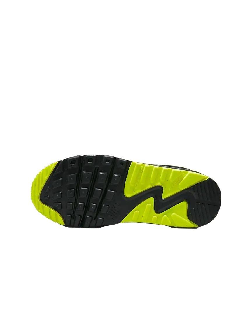 Nike Air Max 90 LTR "Medium Olive/Black/Sequoia/Volt" Grade School Boys' Shoe - BLACK/VOLT Thumbnail View 6