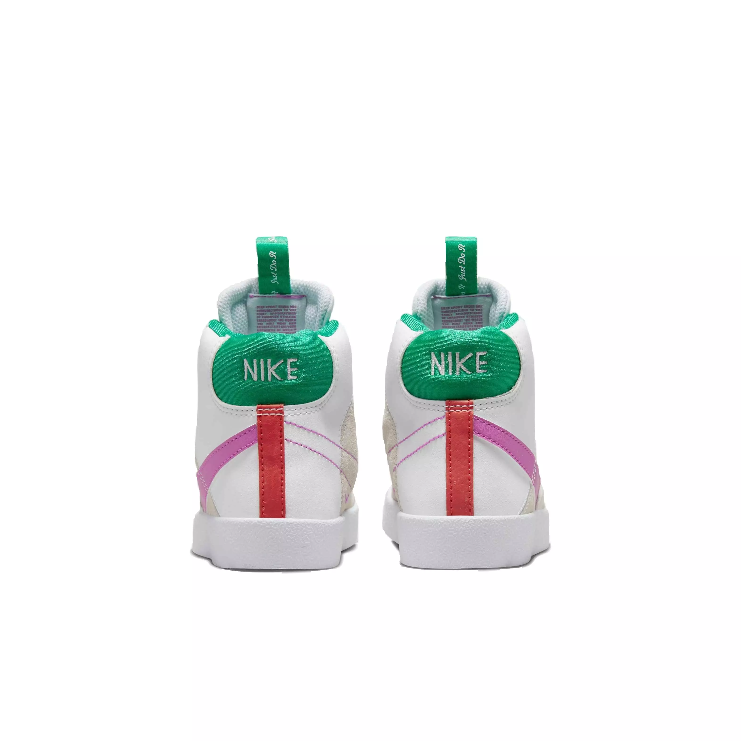 Nike Blazer Mid '77 SE D "White/Fuchsia Dream/Stadium Green" Preschool Girls' Shoe - WHITE/FUCHSIA/GREEN