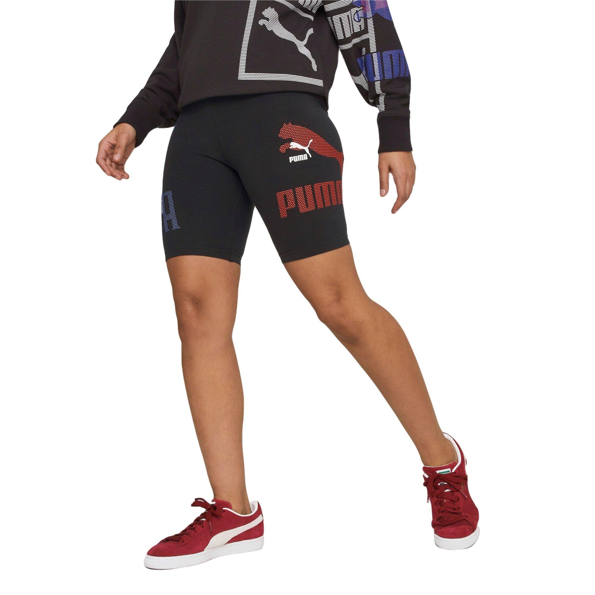 Black puma biker shorts hot sale