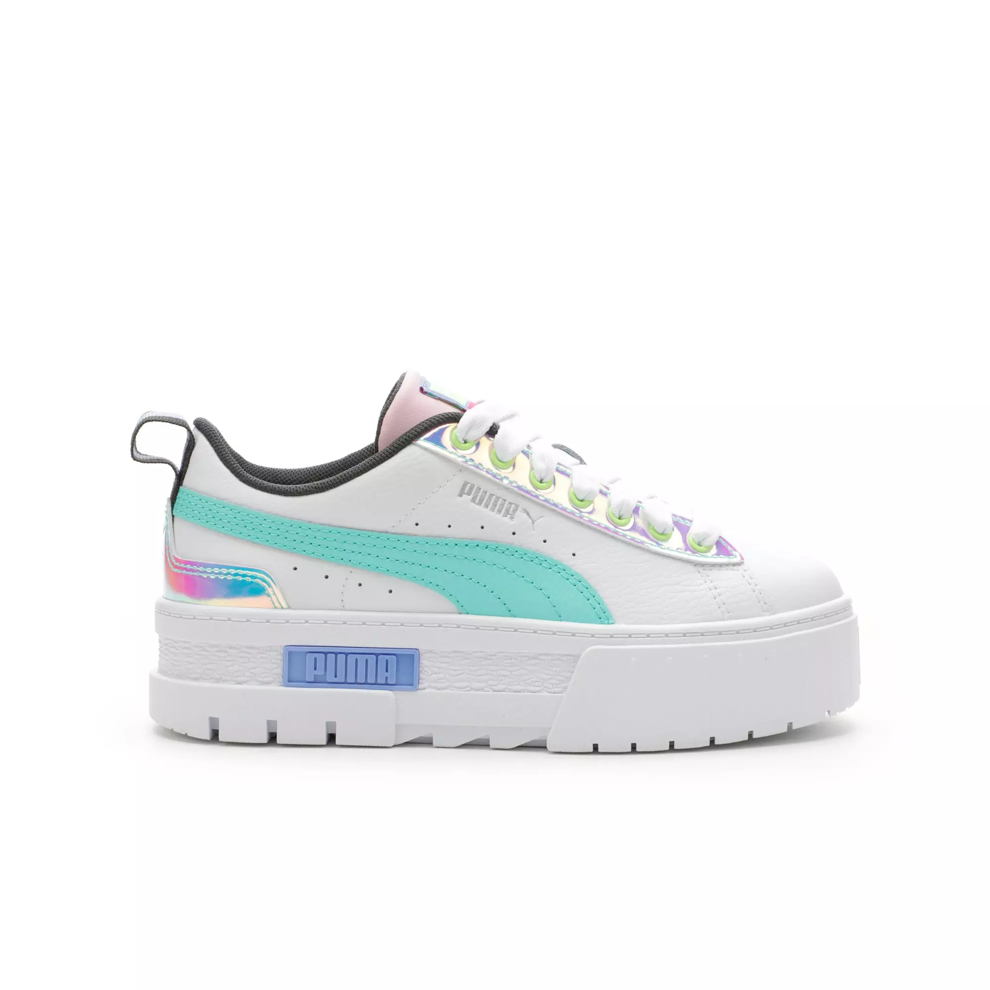 PUMA Mayze Glowing Up "White/Multi" Grade School Girls' Shoe - WHITE/MULTI