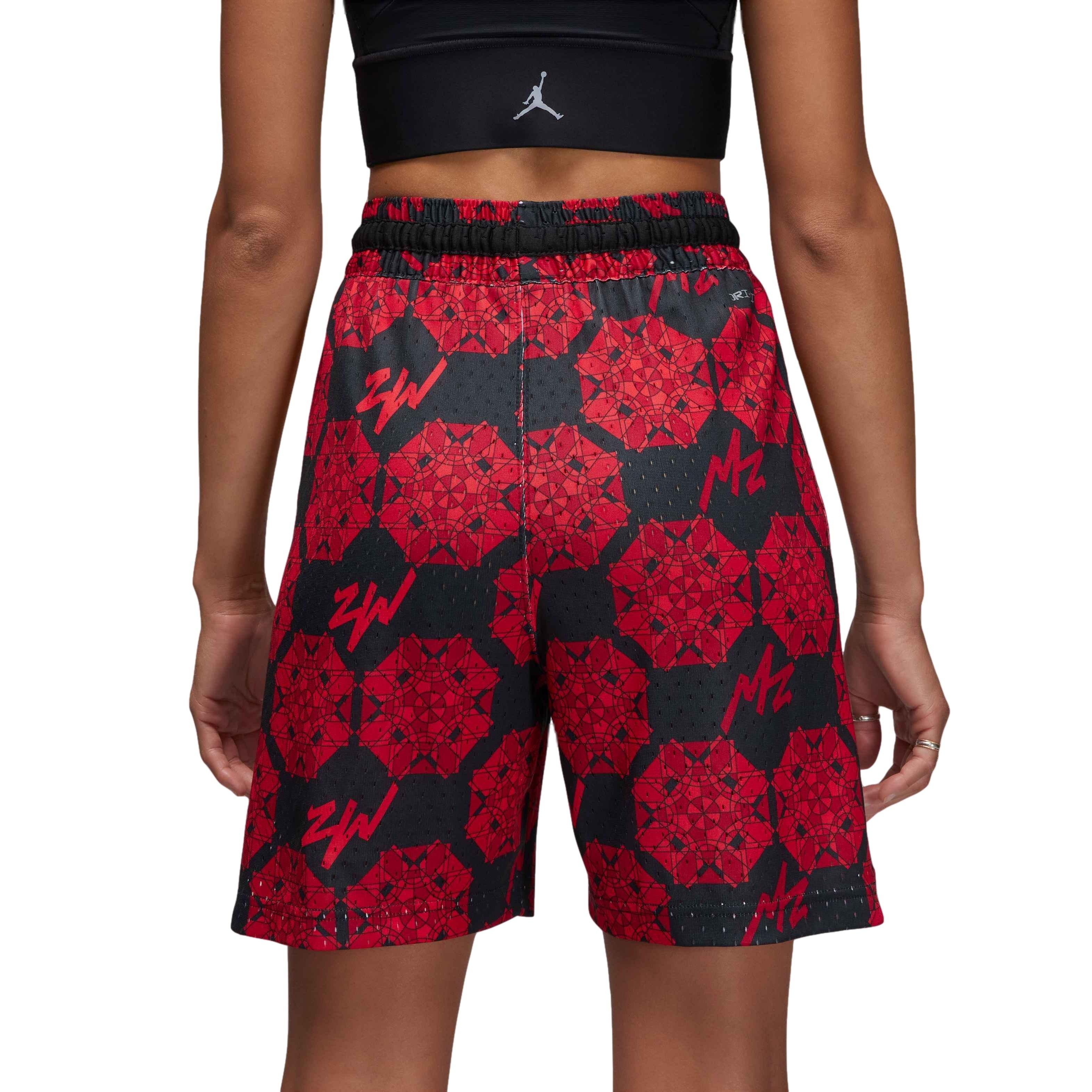 Jordan Men's x Zion All Over Print Mesh Shorts-Black/Red