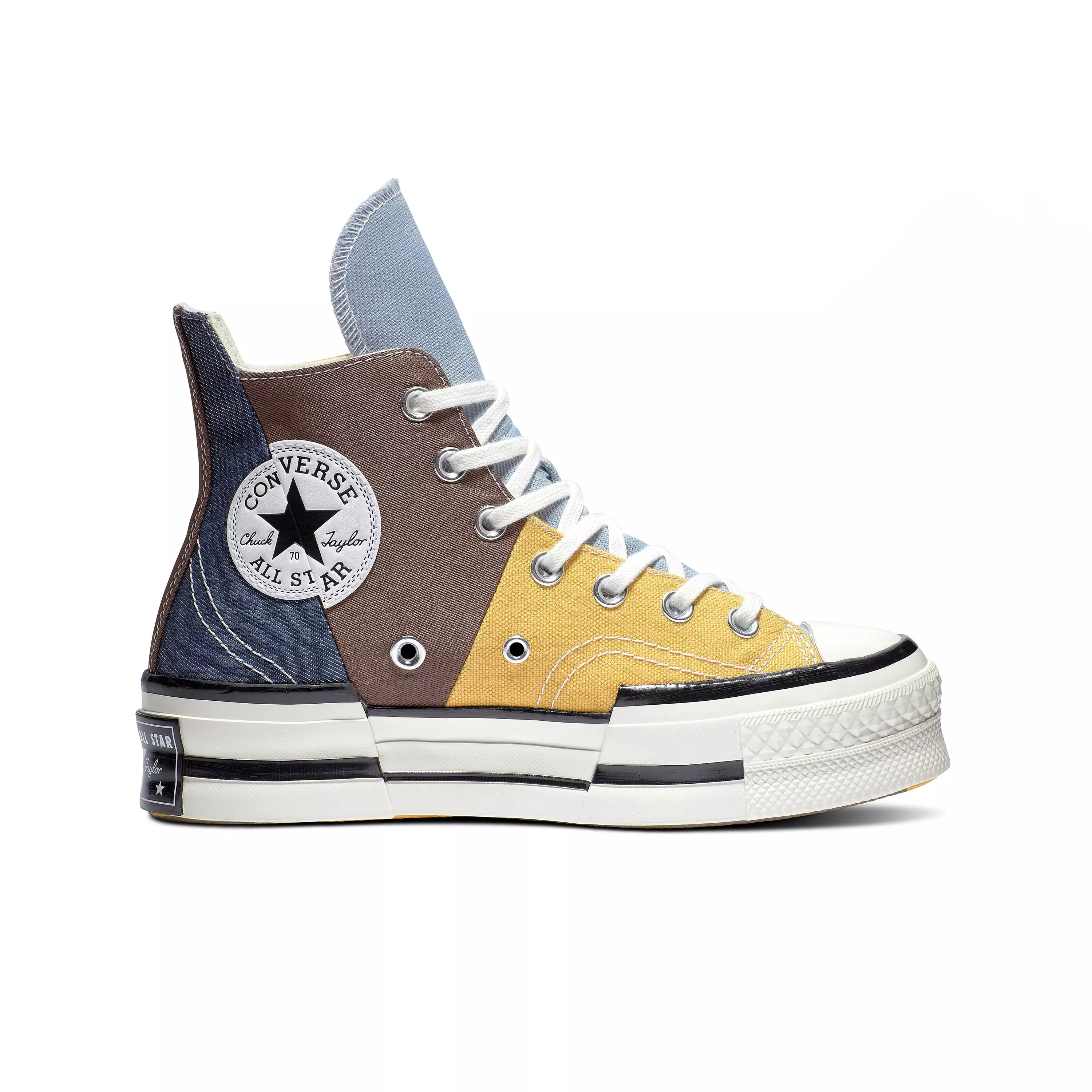 Converse Chuck 70 Plus "Material Mashup" Unisex Shoe - NAVY/YELLOW/WHITE