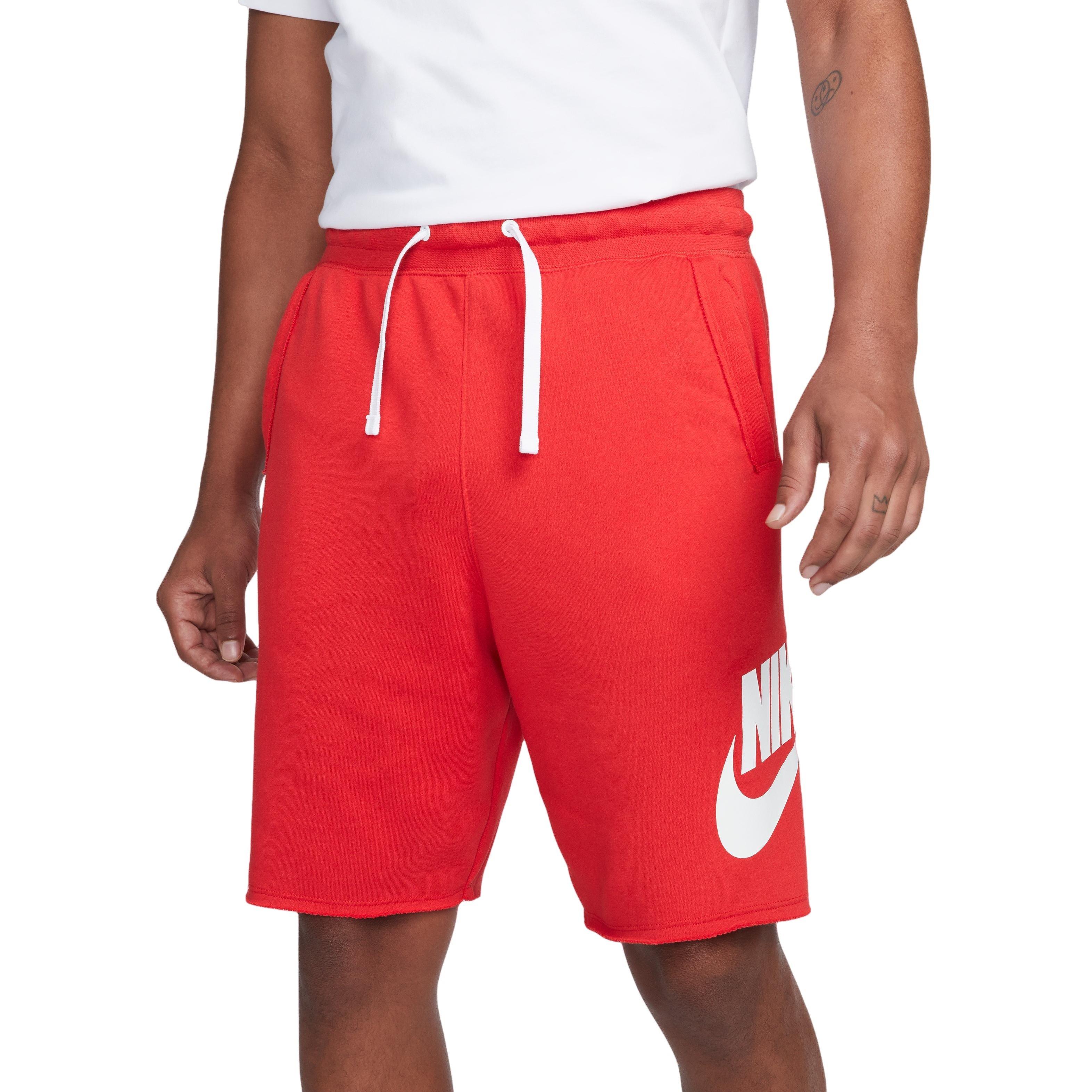 Nike Men's Club Alumni French Terry Shorts-Red - RED Thumbnail View 1