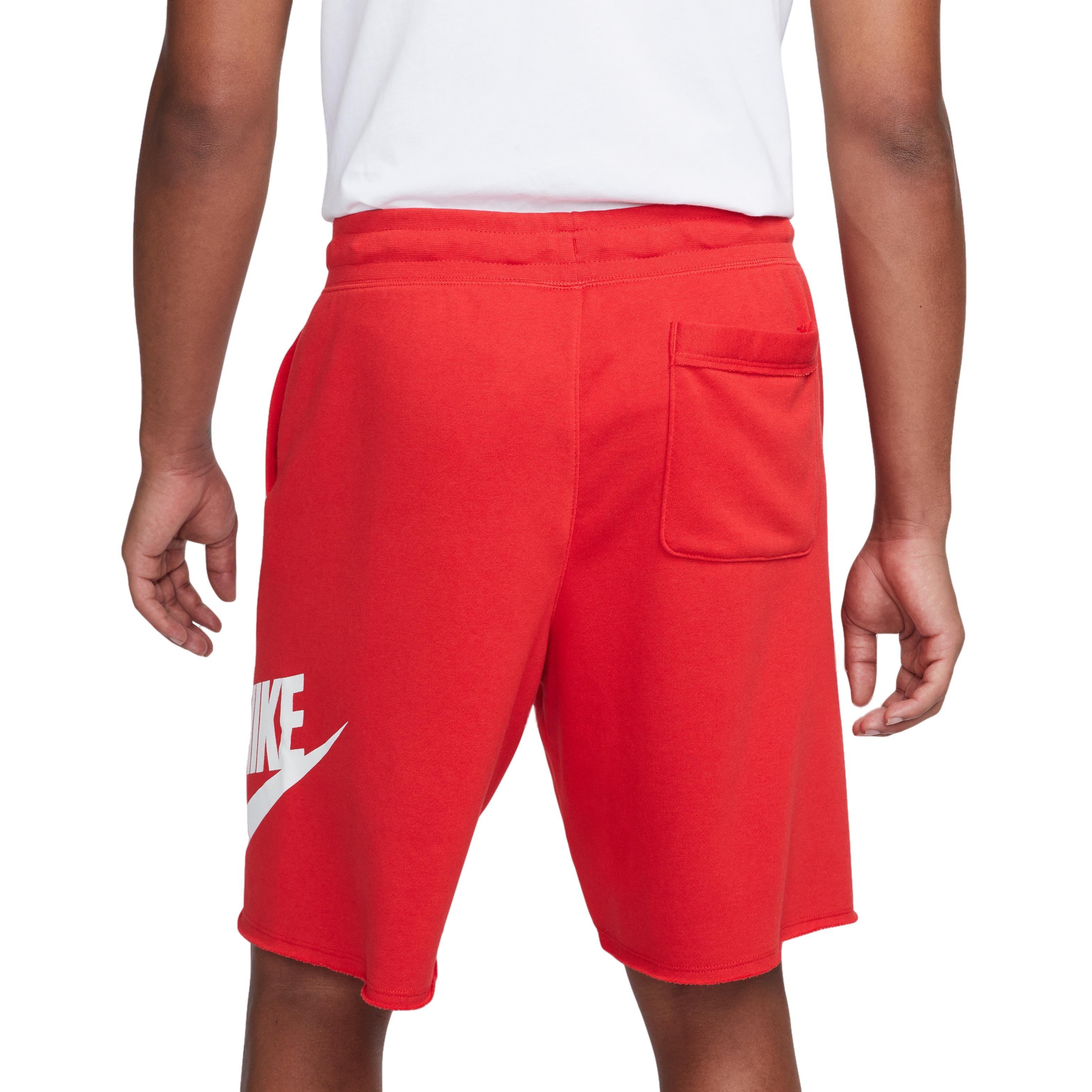 Nike Men's Club Alumni French Terry Shorts-Red - RED Thumbnail View 2