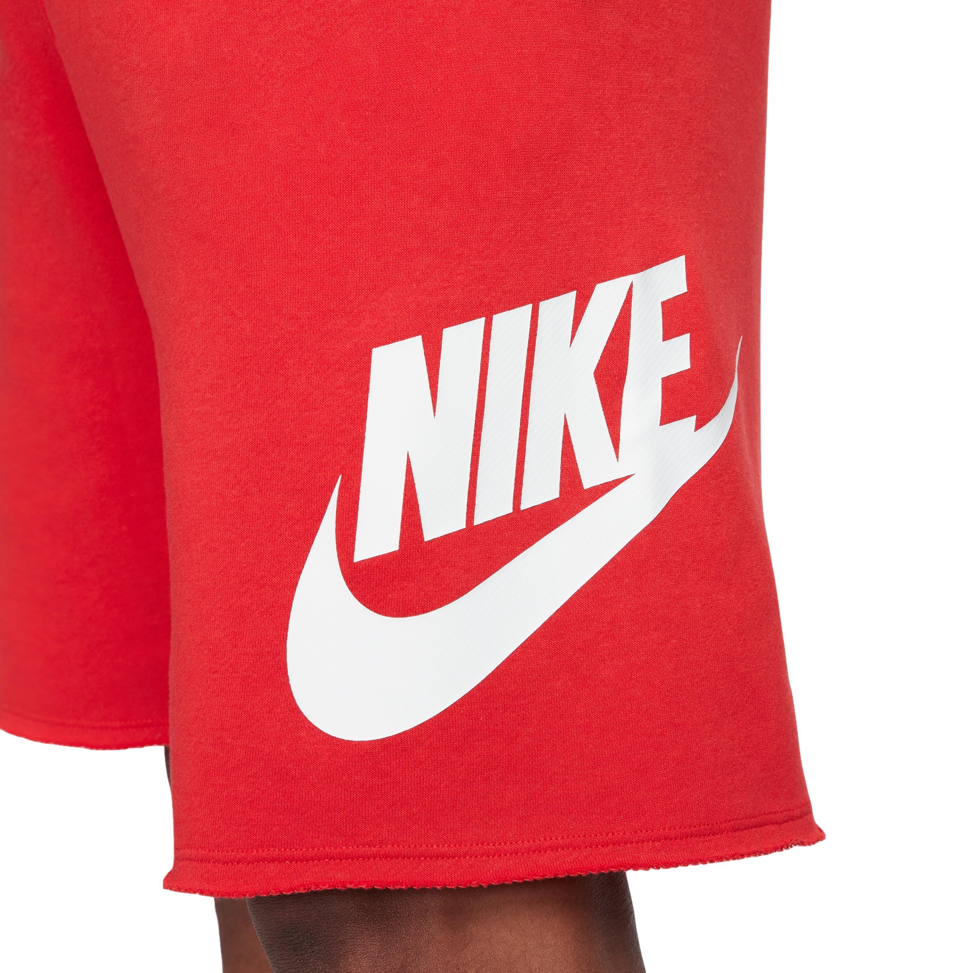 Nike Men's Club Alumni French Terry Shorts-Red - RED Thumbnail View 4