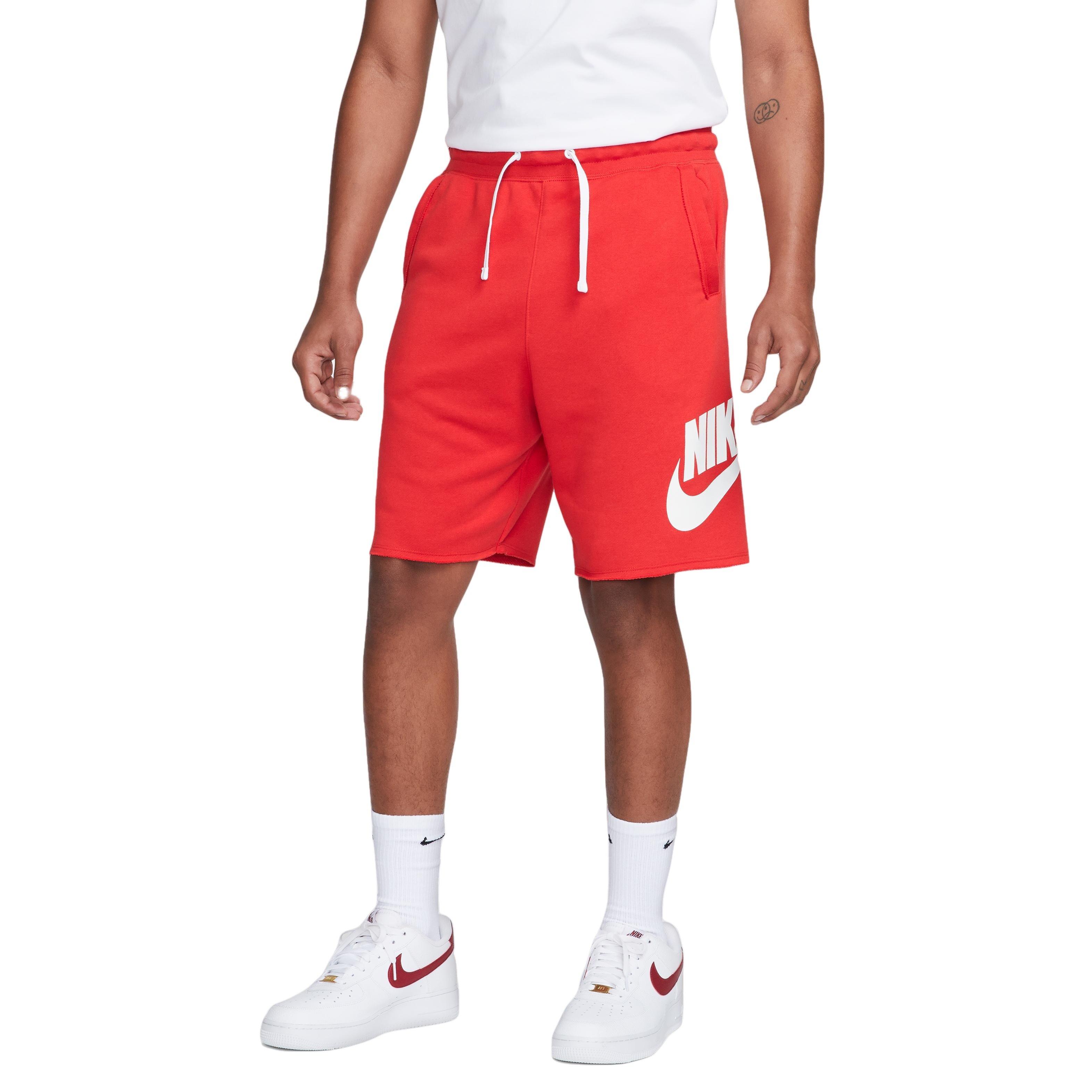Nike Men's Club Alumni French Terry Shorts-Red - RED Thumbnail View 6