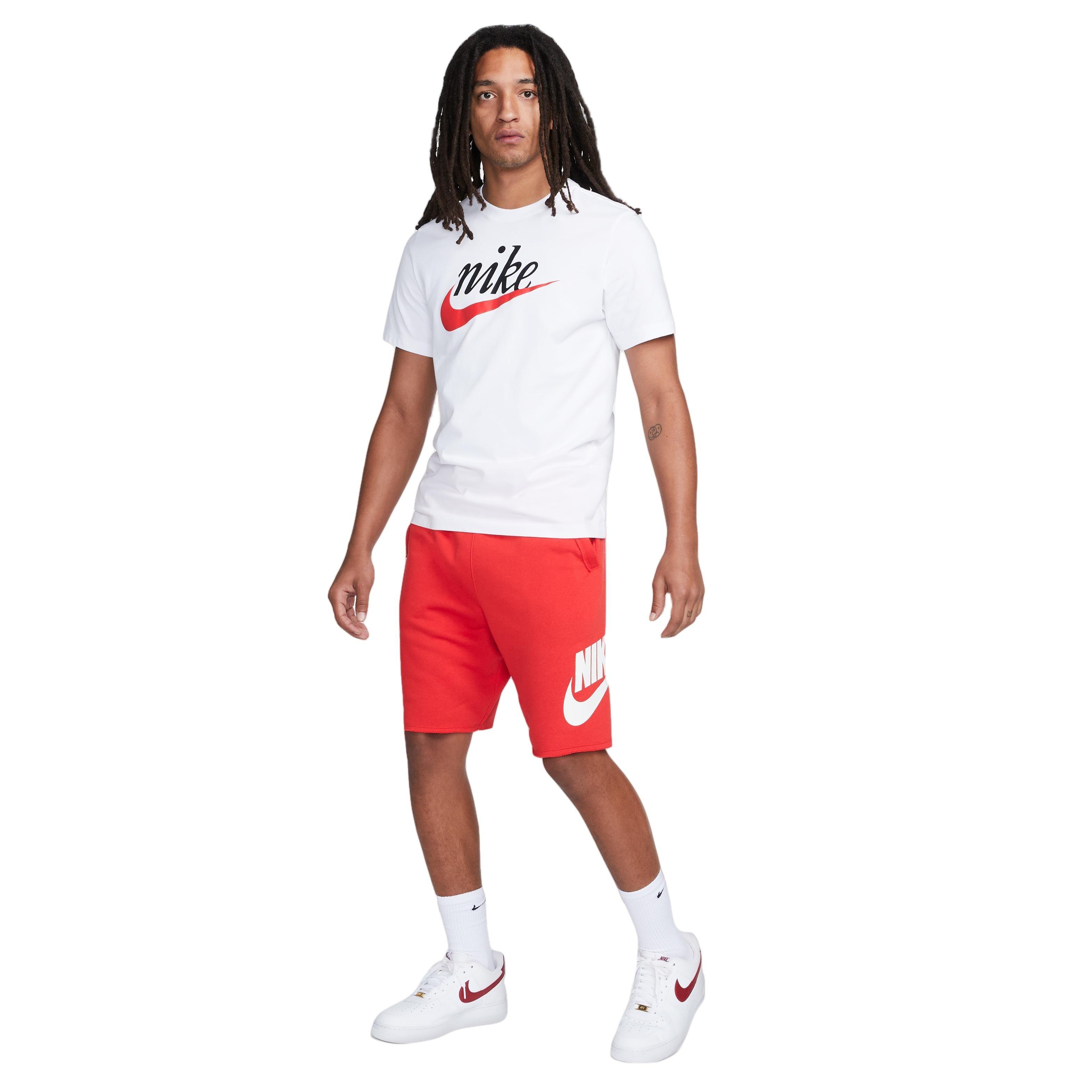Nike Men's Club Alumni French Terry Shorts-Red - RED Thumbnail View 7