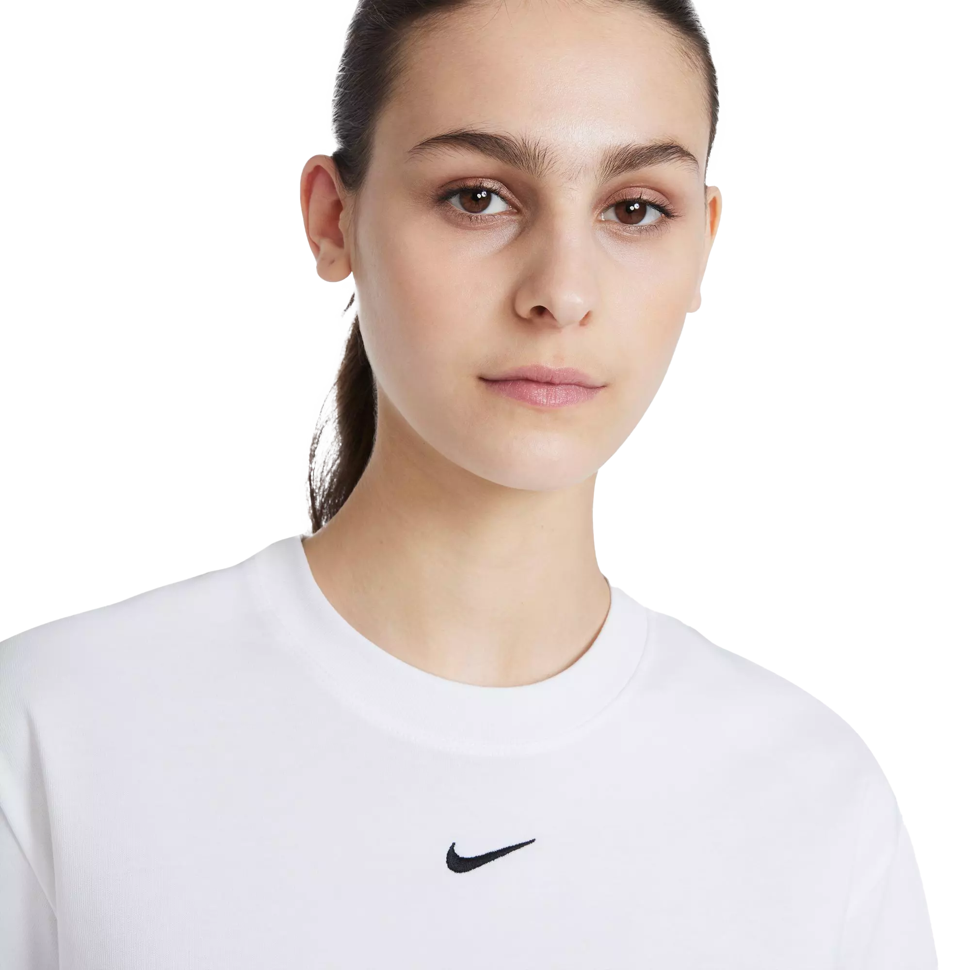 Nike Women's Sportswear Essentials Boxy Tee-White - WHITE