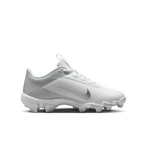 Nike Vapor Edge Shark 2 "White/Metallic Silver" Grade School Boys' Football Cleat