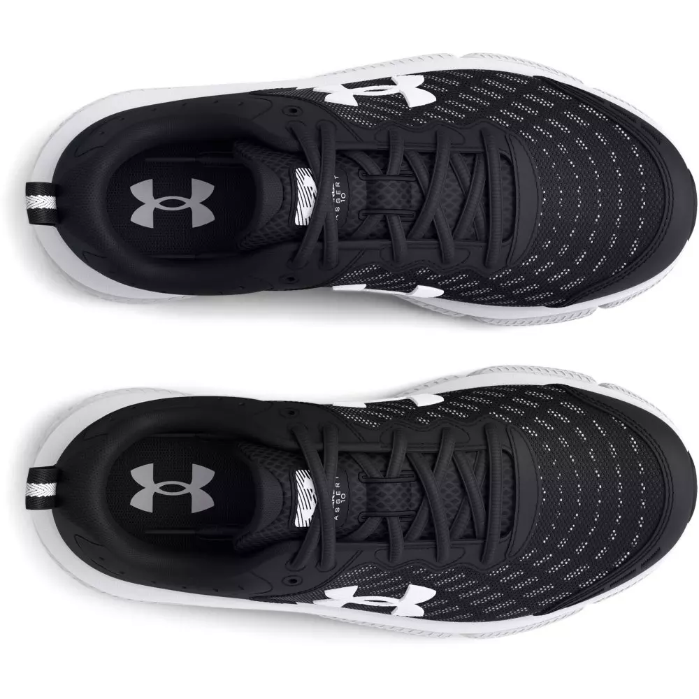 Under Armour Assert 10 "Black/White" Grade School Boys' Running Shoe - BLACK/WHITE