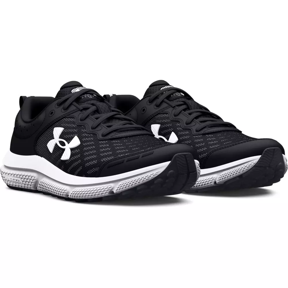 Under Armour Assert 10 "Black/White" Grade School Boys' Running Shoe - BLACK/WHITE