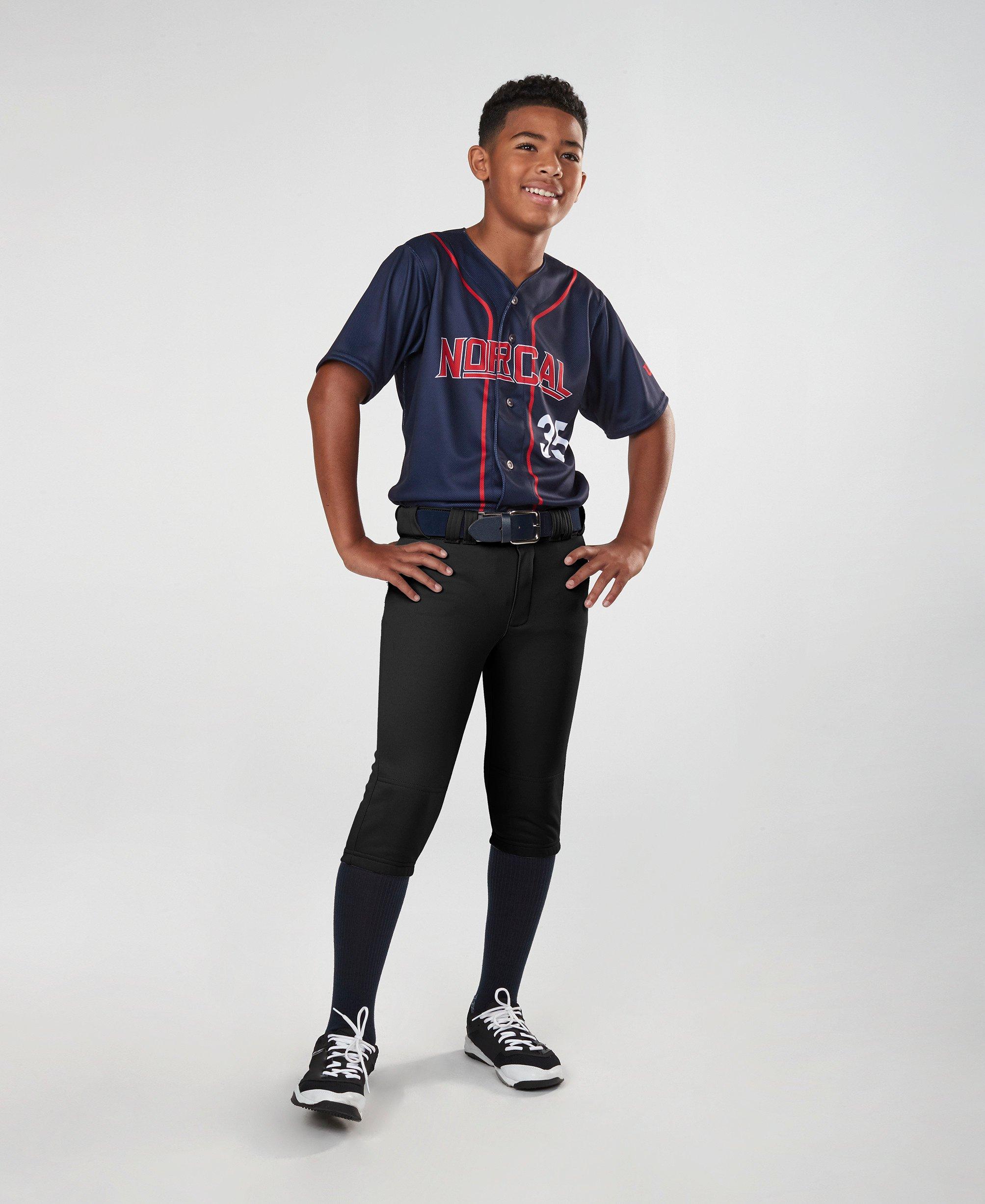 black baseball pants uniform