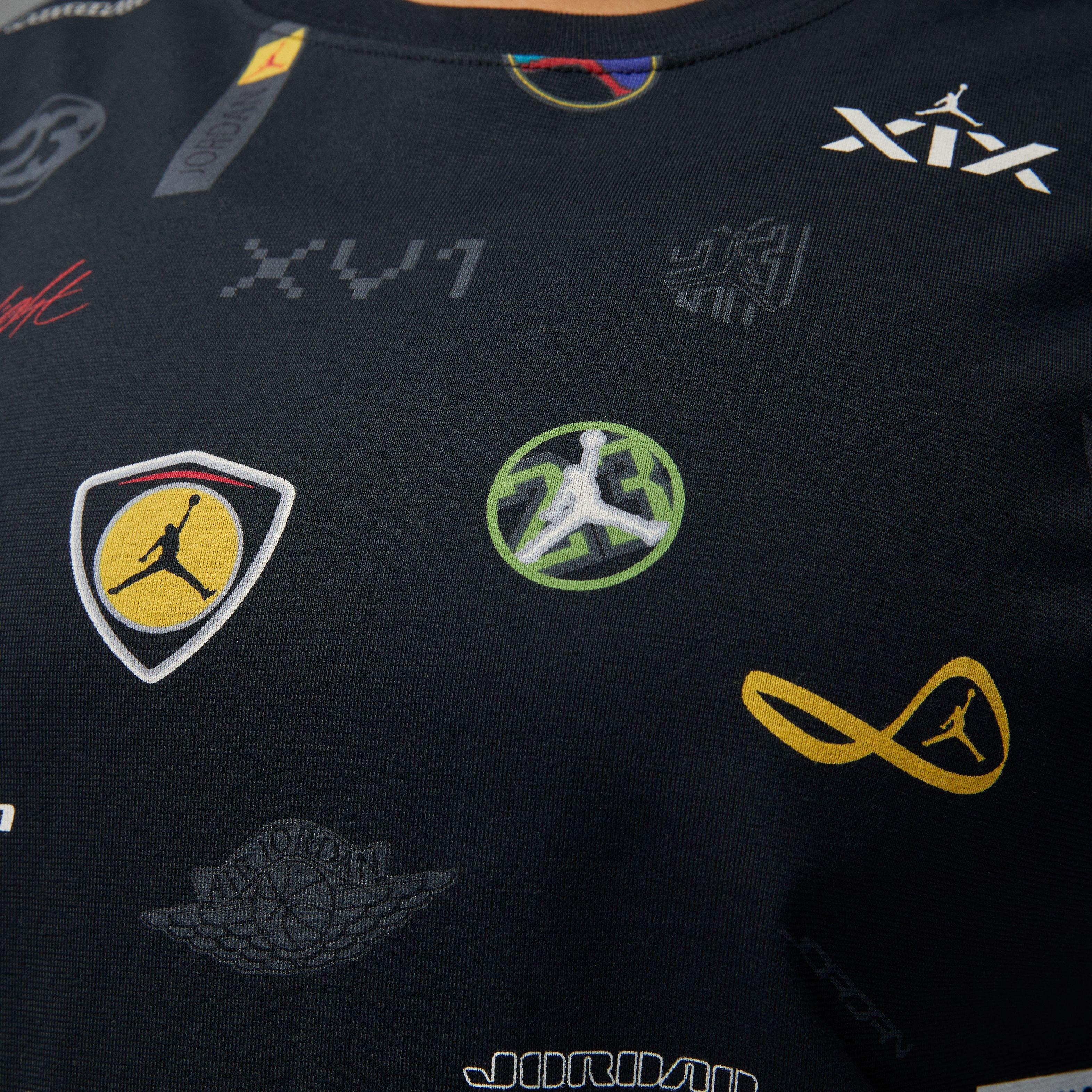 Jordan Women's Oversized AOP Graphic Tee-Black - BLACK Thumbnail View 3