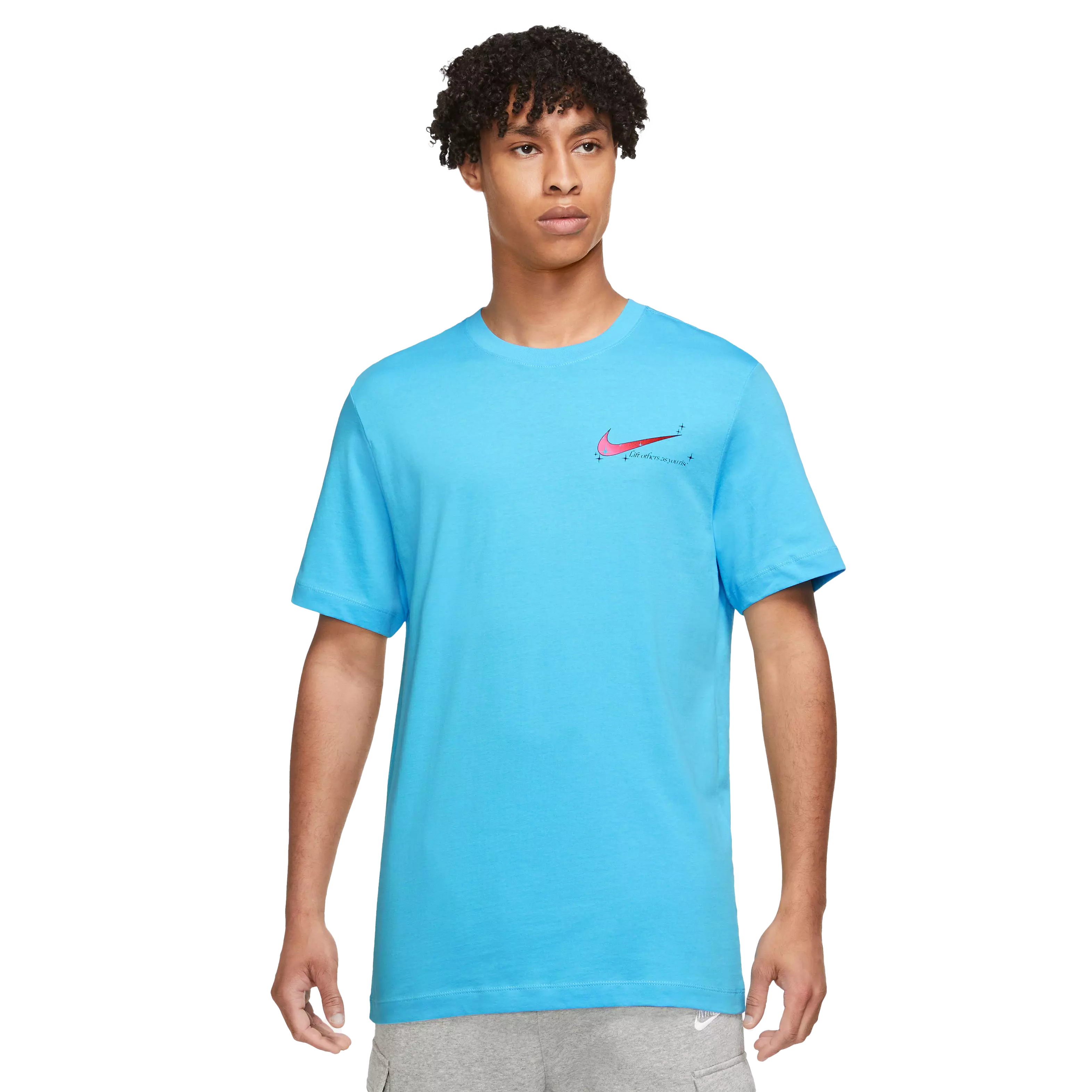 Nike Men's Sportswear Infinity Tee-Blue - BLUE