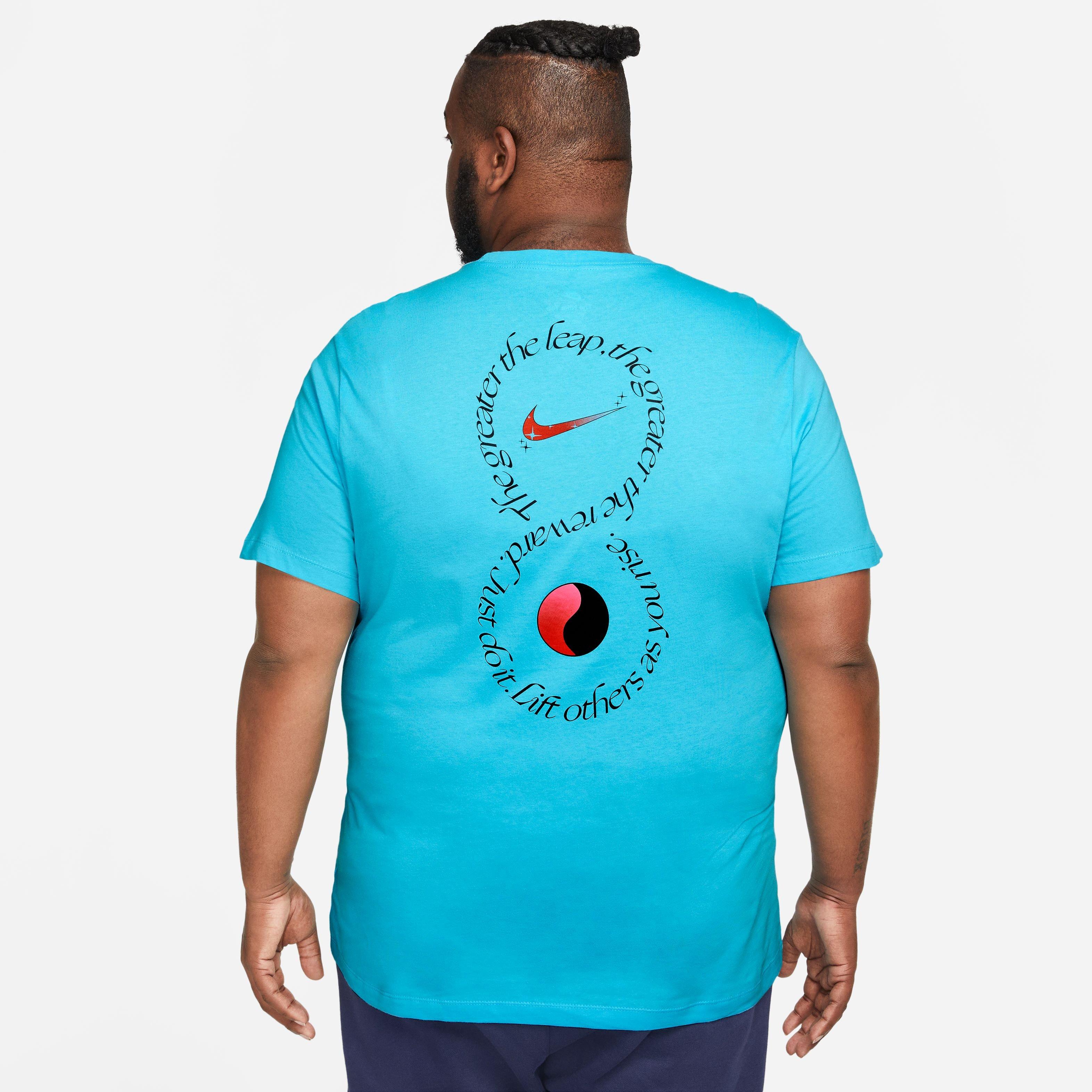 Nike Men's Sportswear Infinity Tee-Blue - BLUE Thumbnail View 5