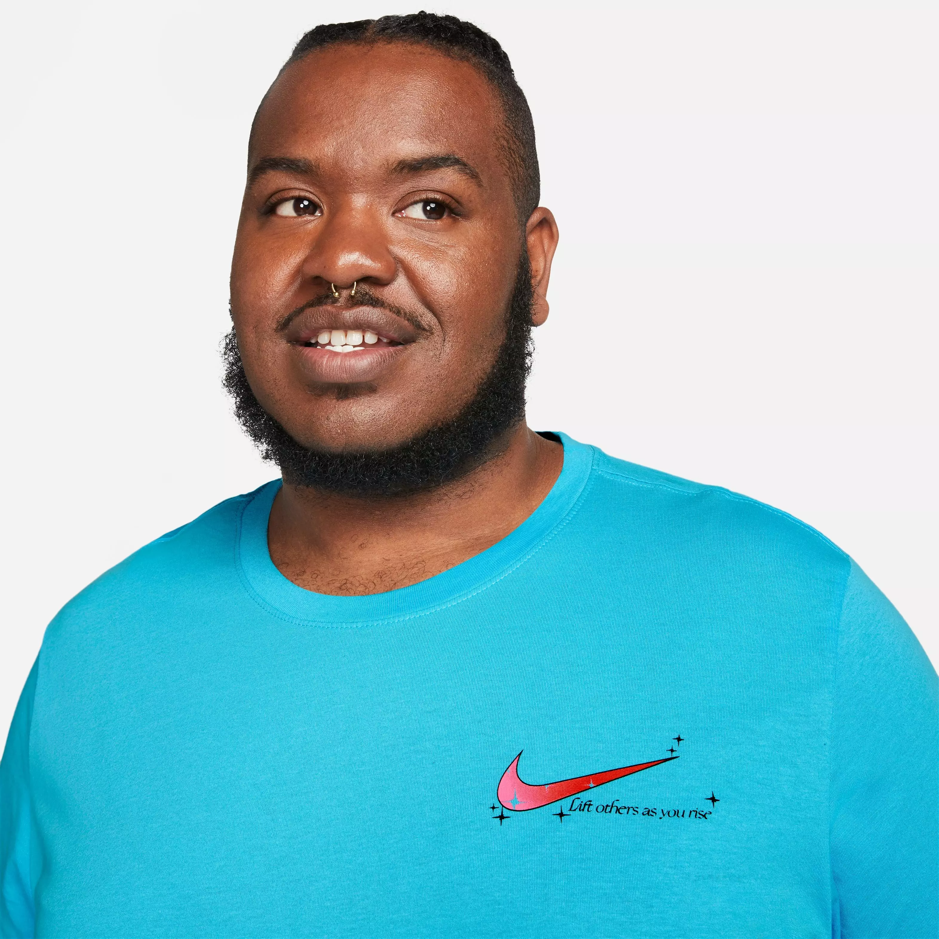 Nike Men's Sportswear Infinity Tee-Blue - BLUE