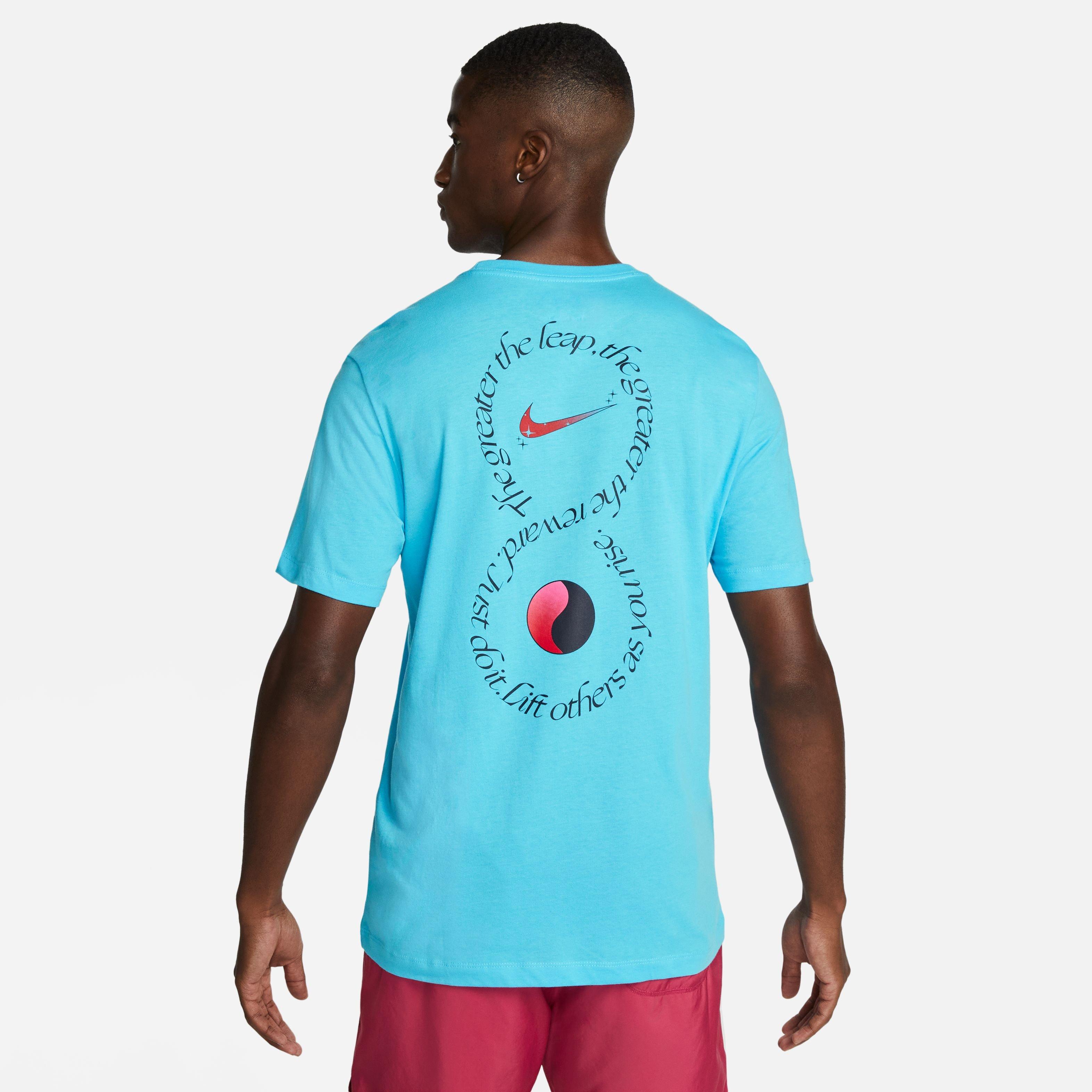 Nike Men's Sportswear Infinity Tee-Blue - BLUE Thumbnail View 8