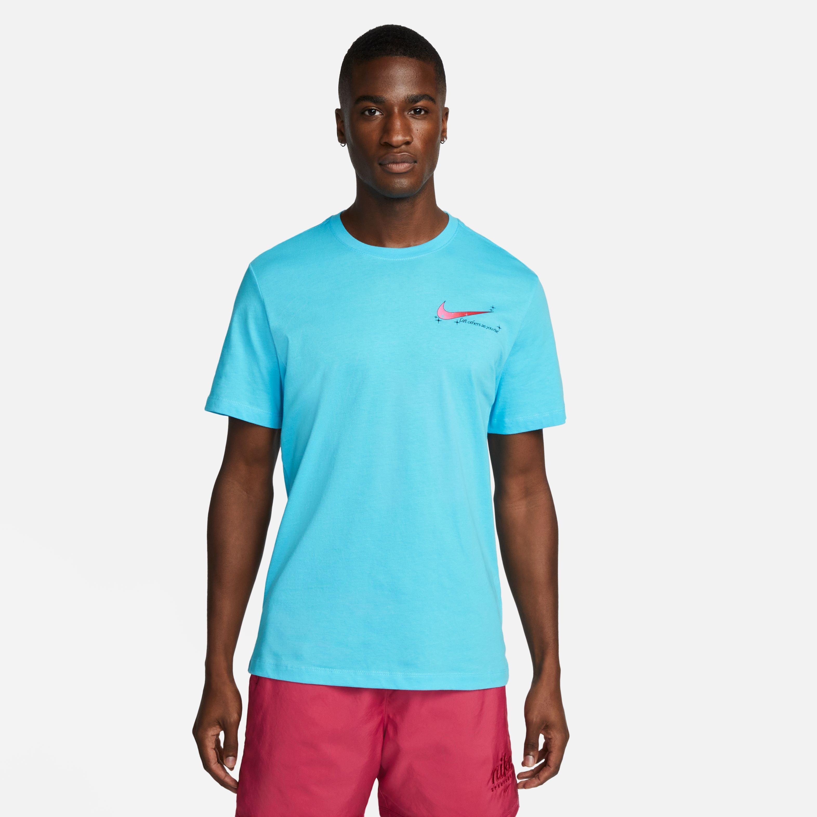 Nike Men's Sportswear Infinity Tee-Blue - BLUE Thumbnail View 4
