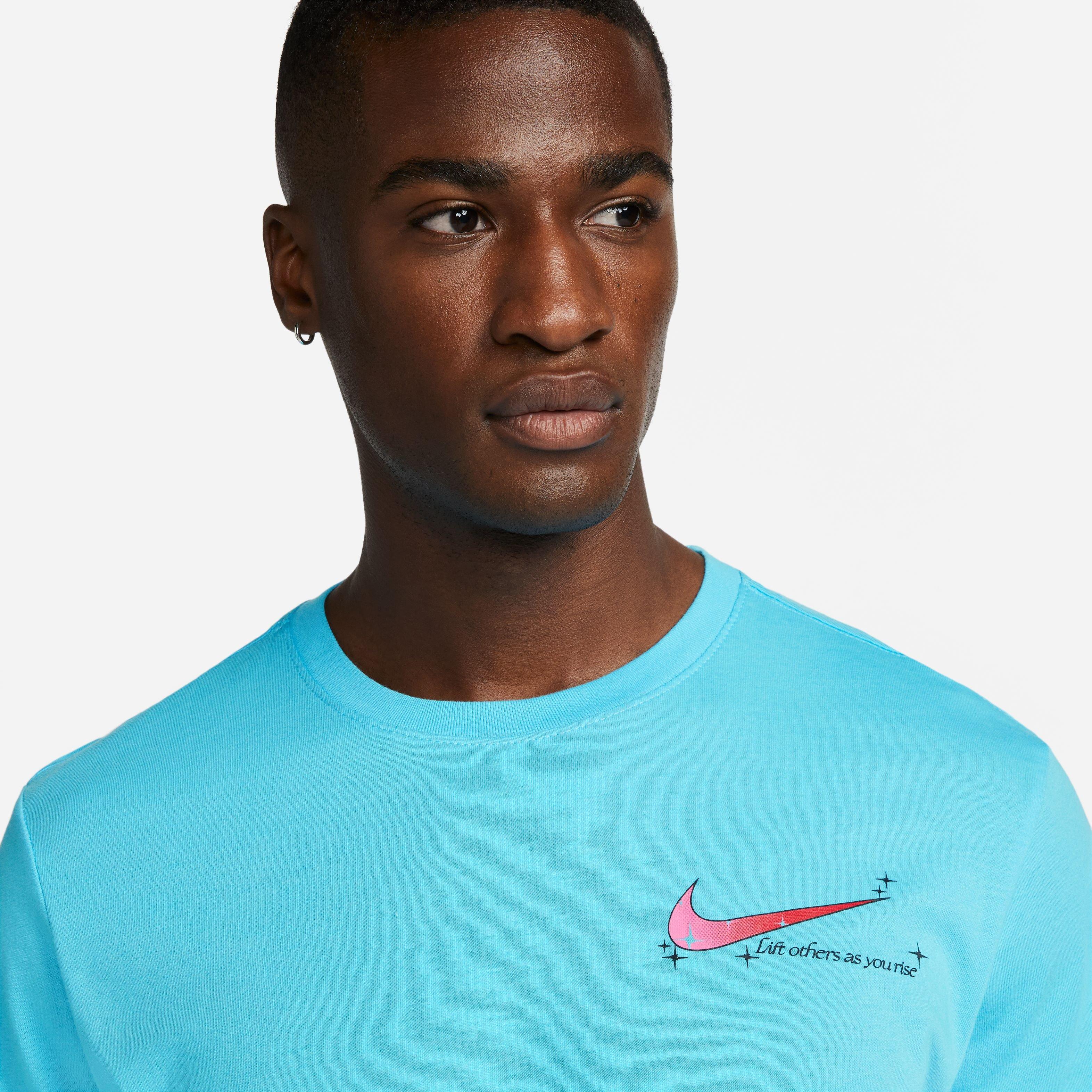 Nike Men's Sportswear Infinity Tee-Blue - BLUE Thumbnail View 2