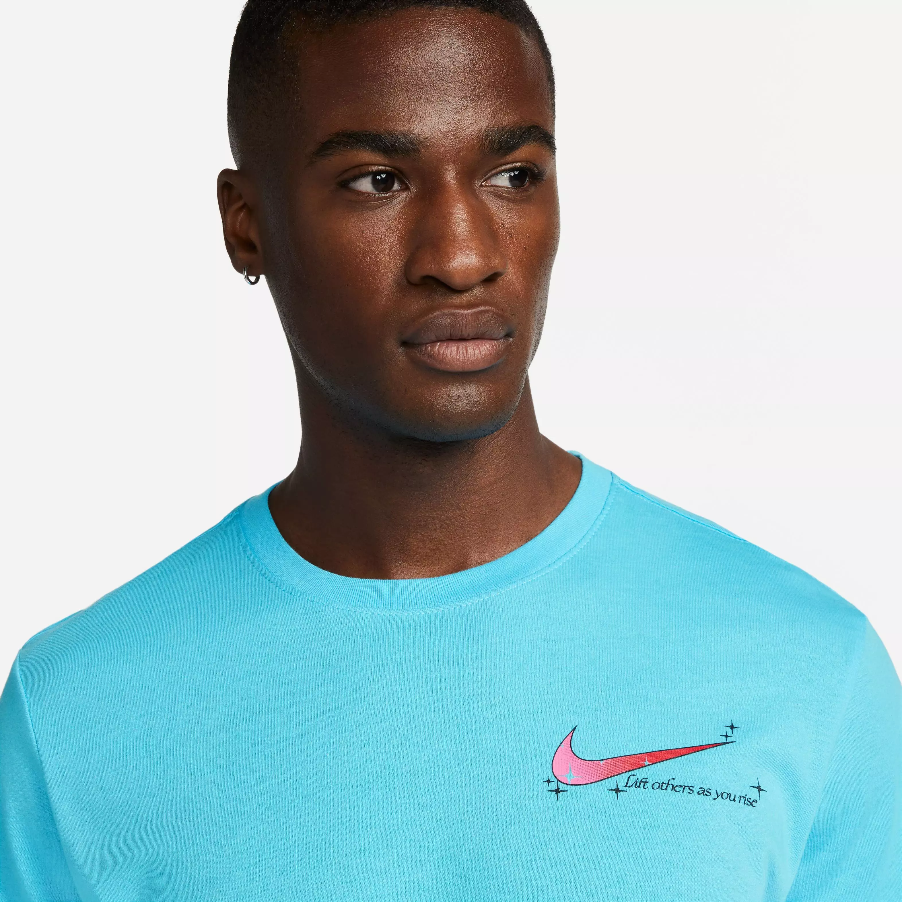 Nike Men's Sportswear Infinity Tee-Blue - BLUE