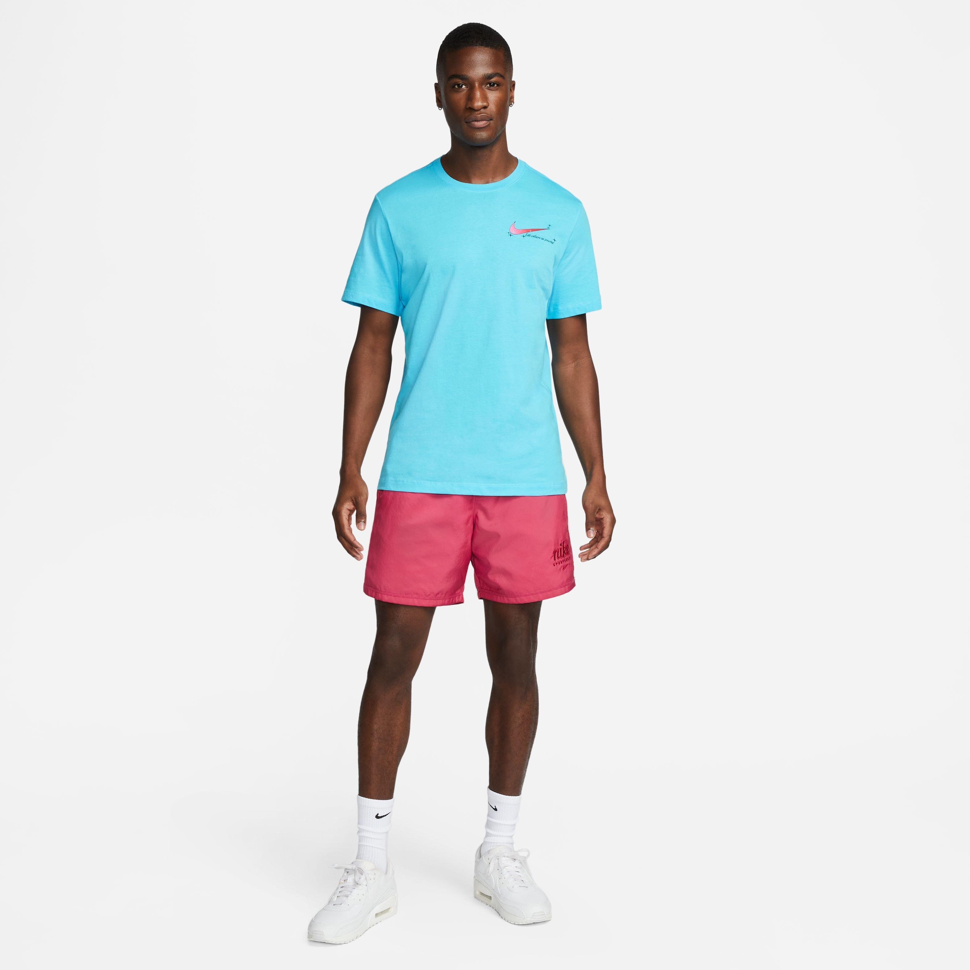 Nike Men's Sportswear Infinity Tee-Blue - BLUE Thumbnail View 6