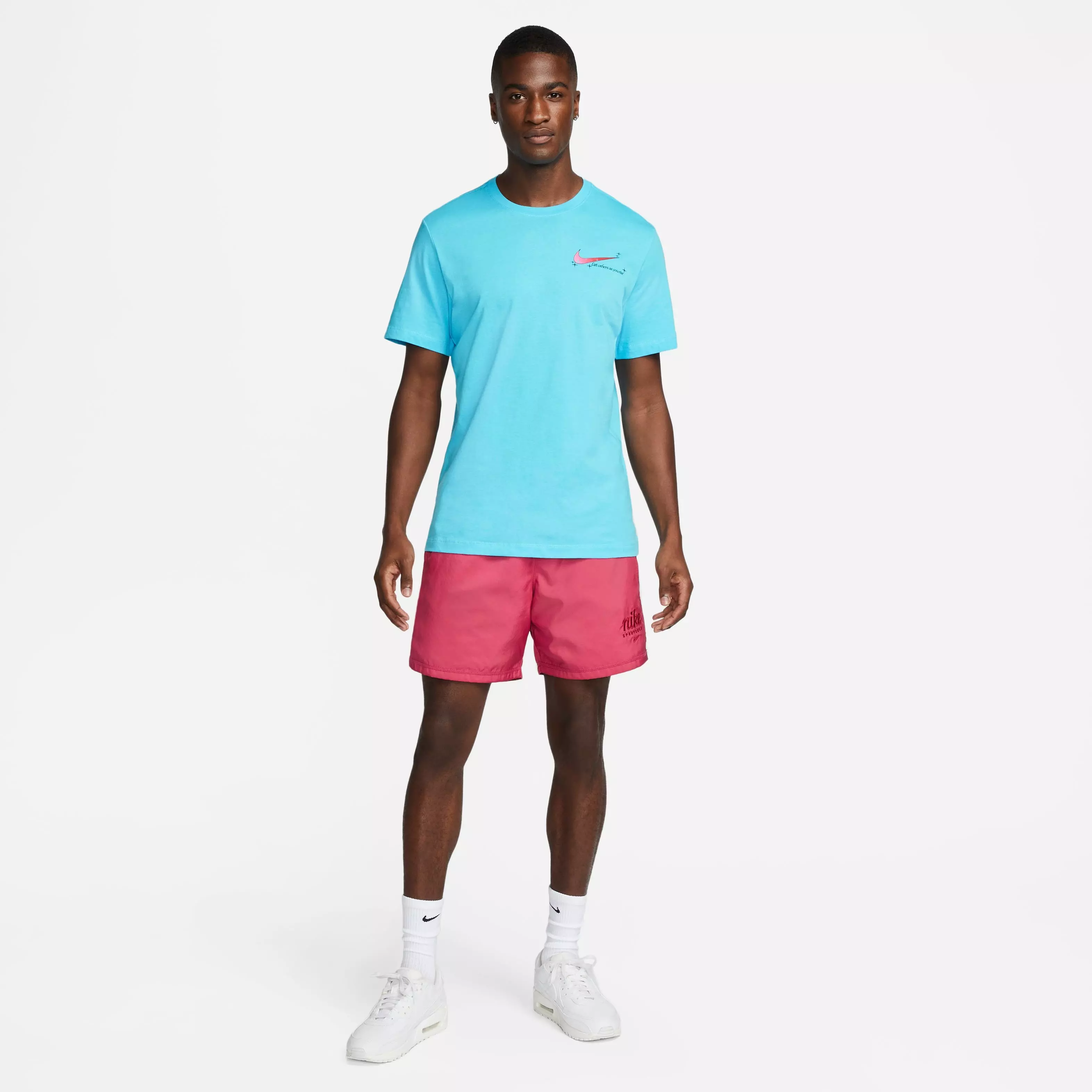 Nike Men's Sportswear Infinity Tee-Blue - BLUE