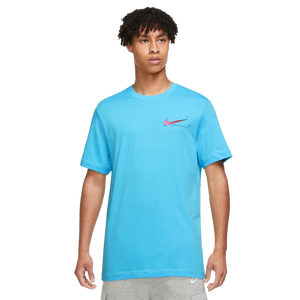 Men's Nike T-Shirt Air Max Logo T-Shirt Top Tee - White Black Blue