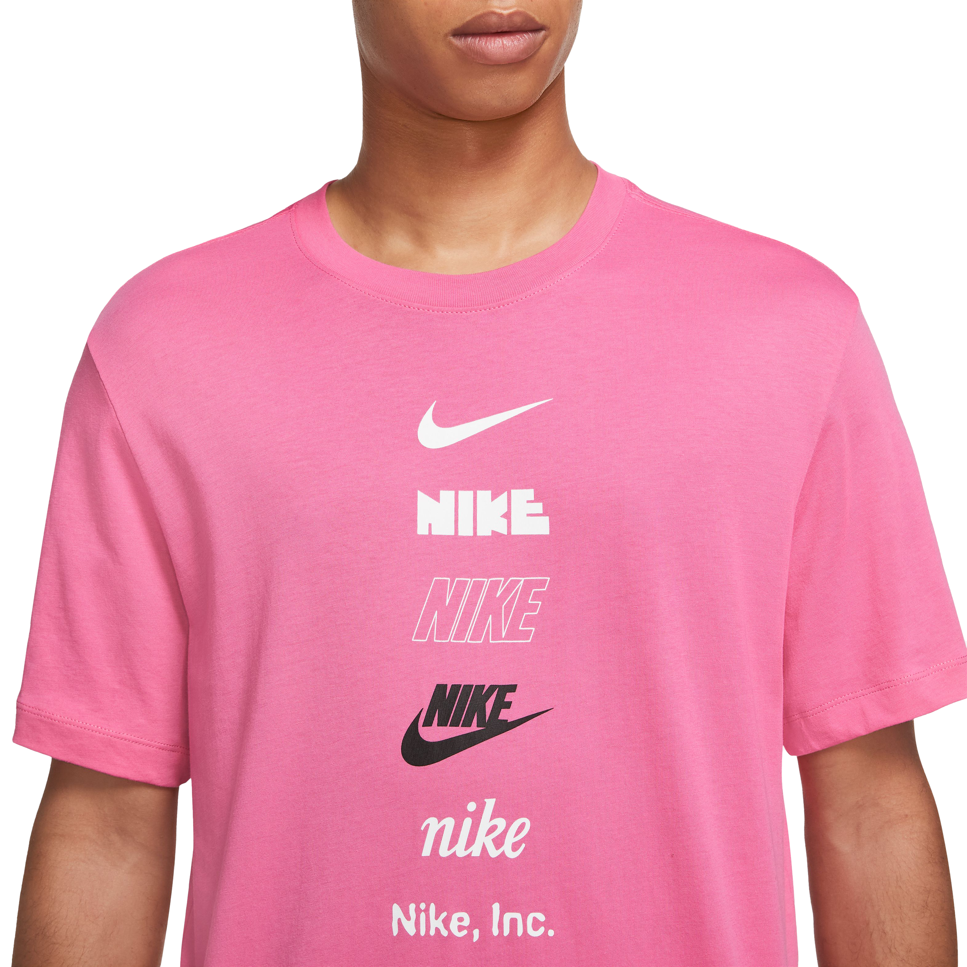 Men's Sportswear Center Multi Logo Tee-Pink