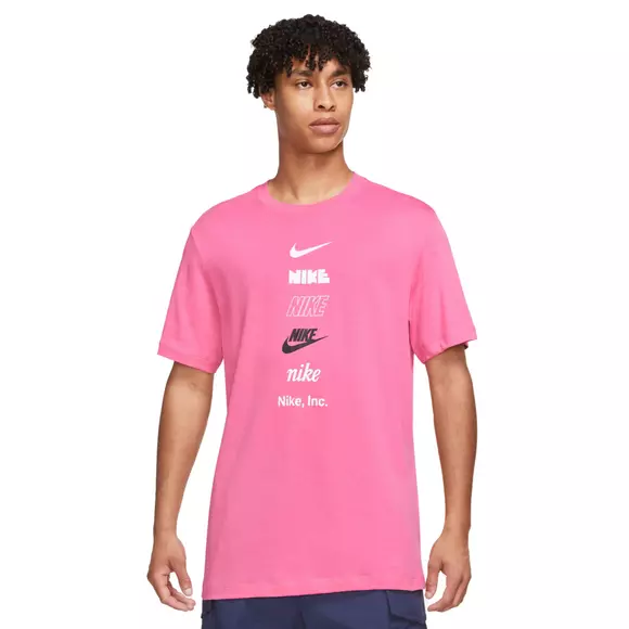 Men's Sportswear Center Multi Logo Tee-Pink