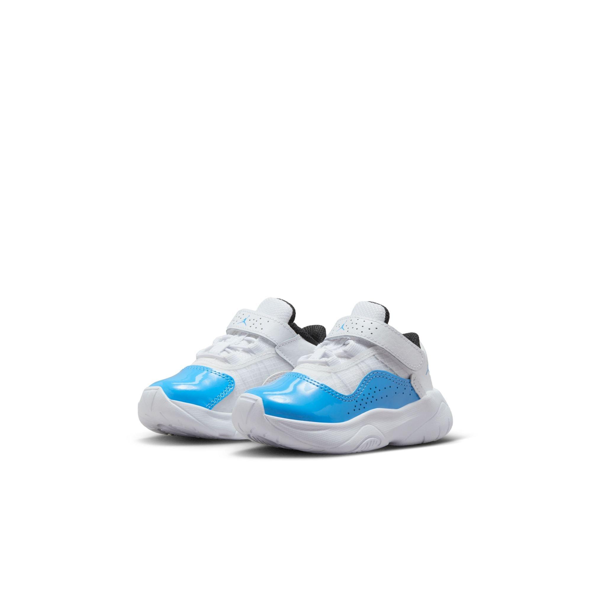 Jordan 11 CMFT Low "White/University Blue/Black" Toddler Boys' Shoe - WHITE/CAROLINA BLUE Thumbnail View 7