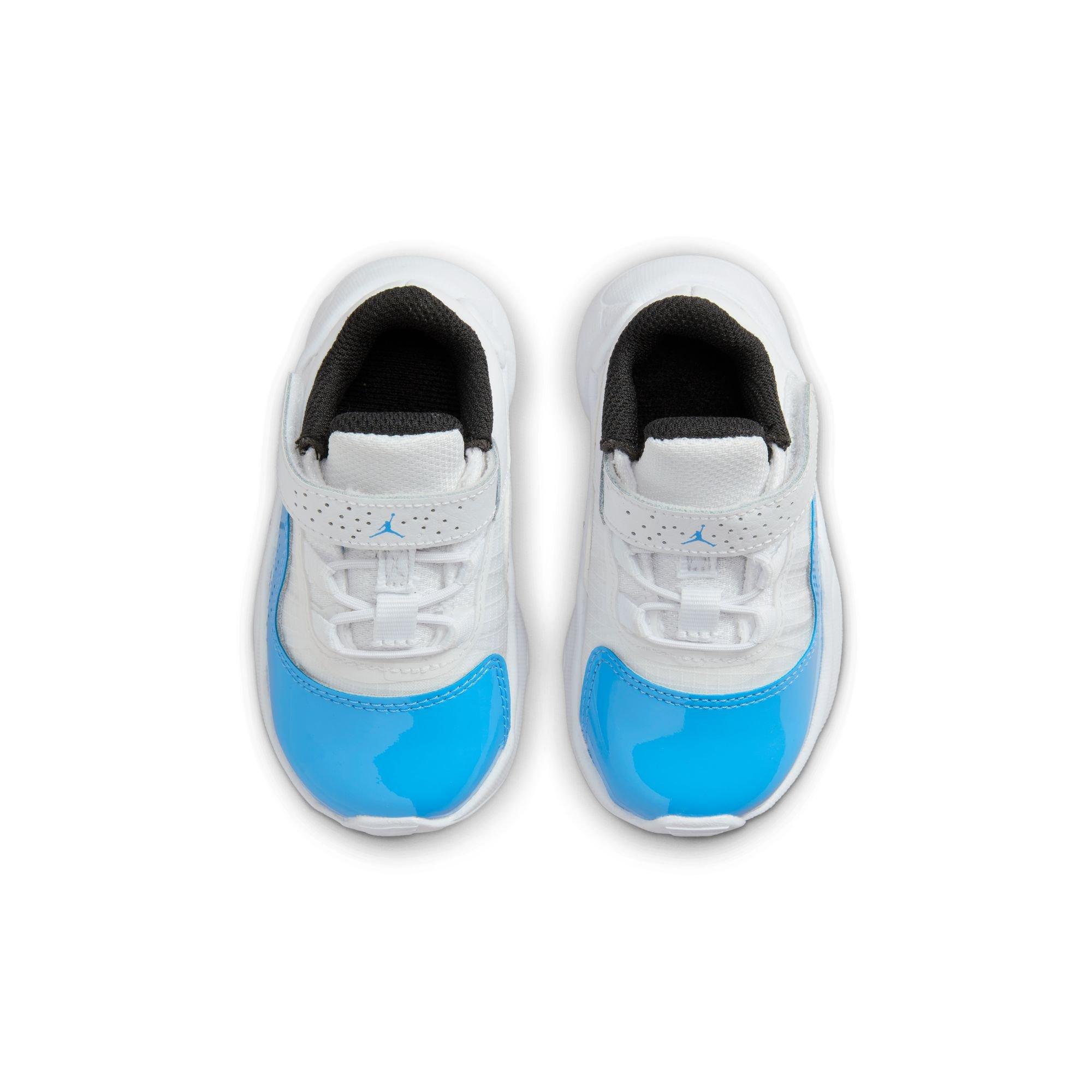 Jordan 11 CMFT Low "White/University Blue/Black" Toddler Boys' Shoe - WHITE/CAROLINA BLUE Thumbnail View 8