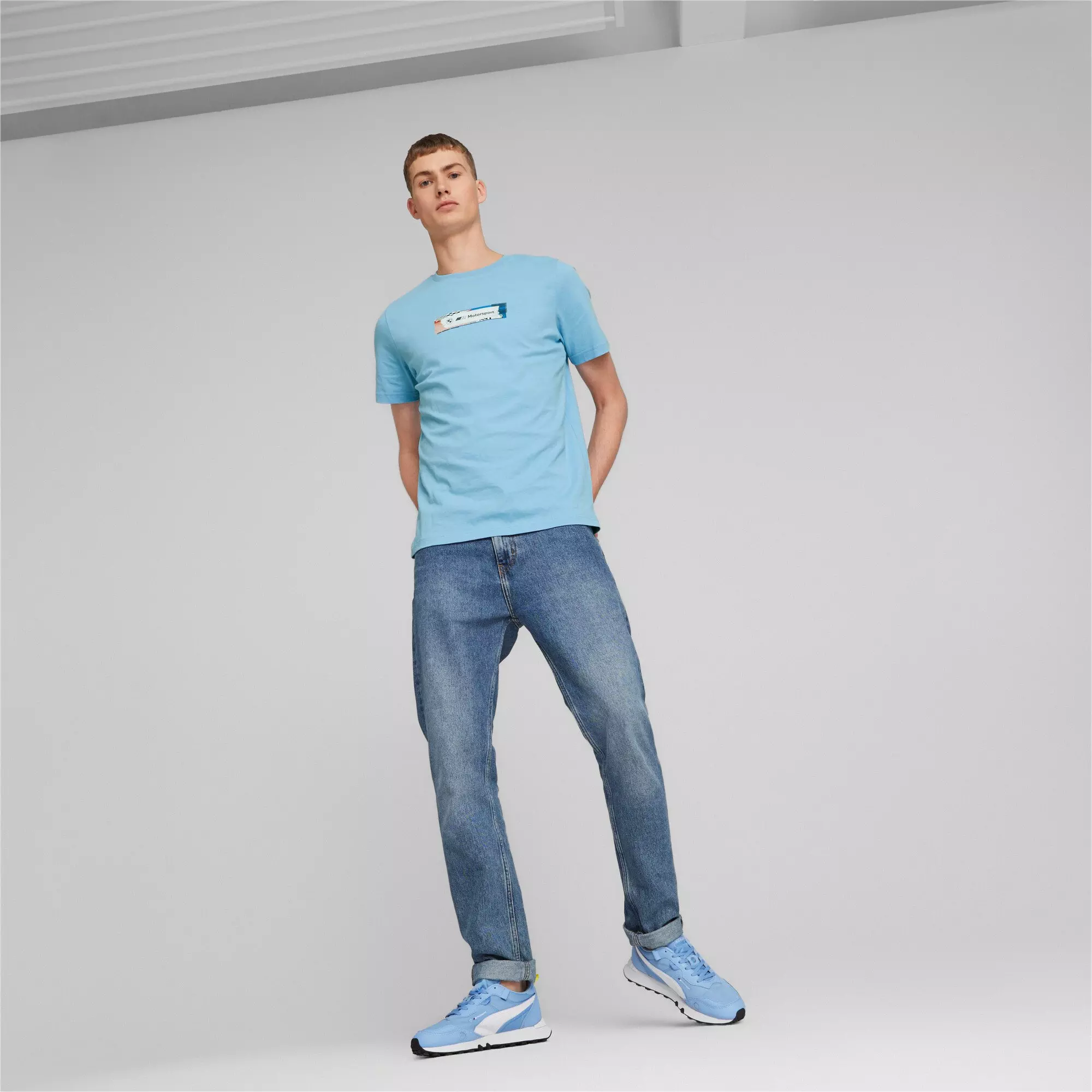 Puma Men's BMW Statement Logo Tee-Blue - BLUE