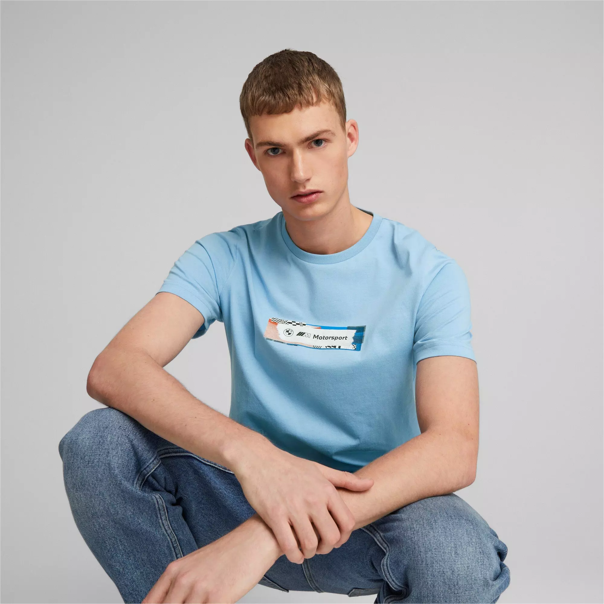 Puma Men's BMW Statement Logo Tee-Blue - BLUE