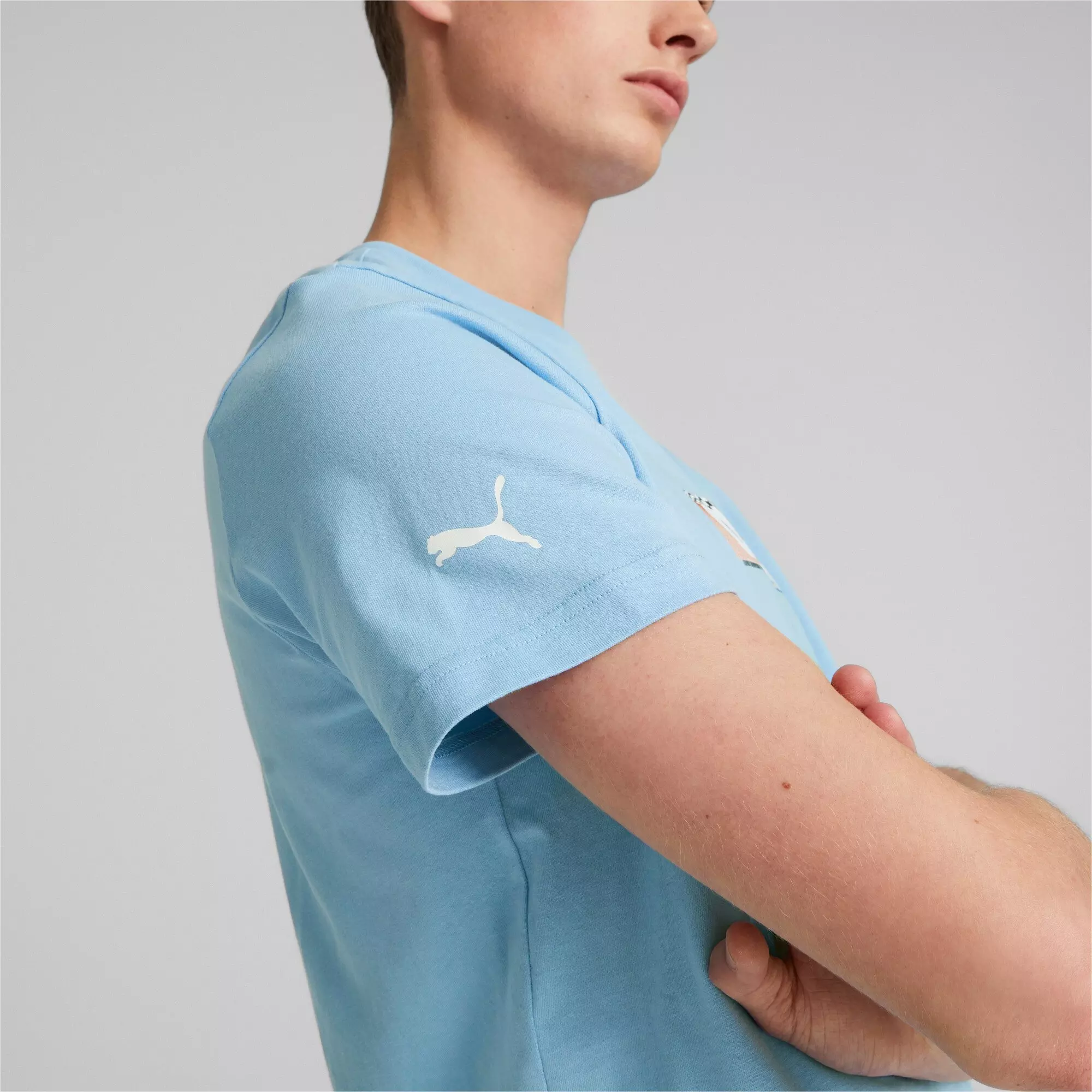 Puma Men's BMW Statement Logo Tee-Blue - BLUE