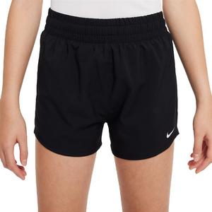 Nike Big Girls' Dri-FIT High-Waisted Woven Training Shorts-Black