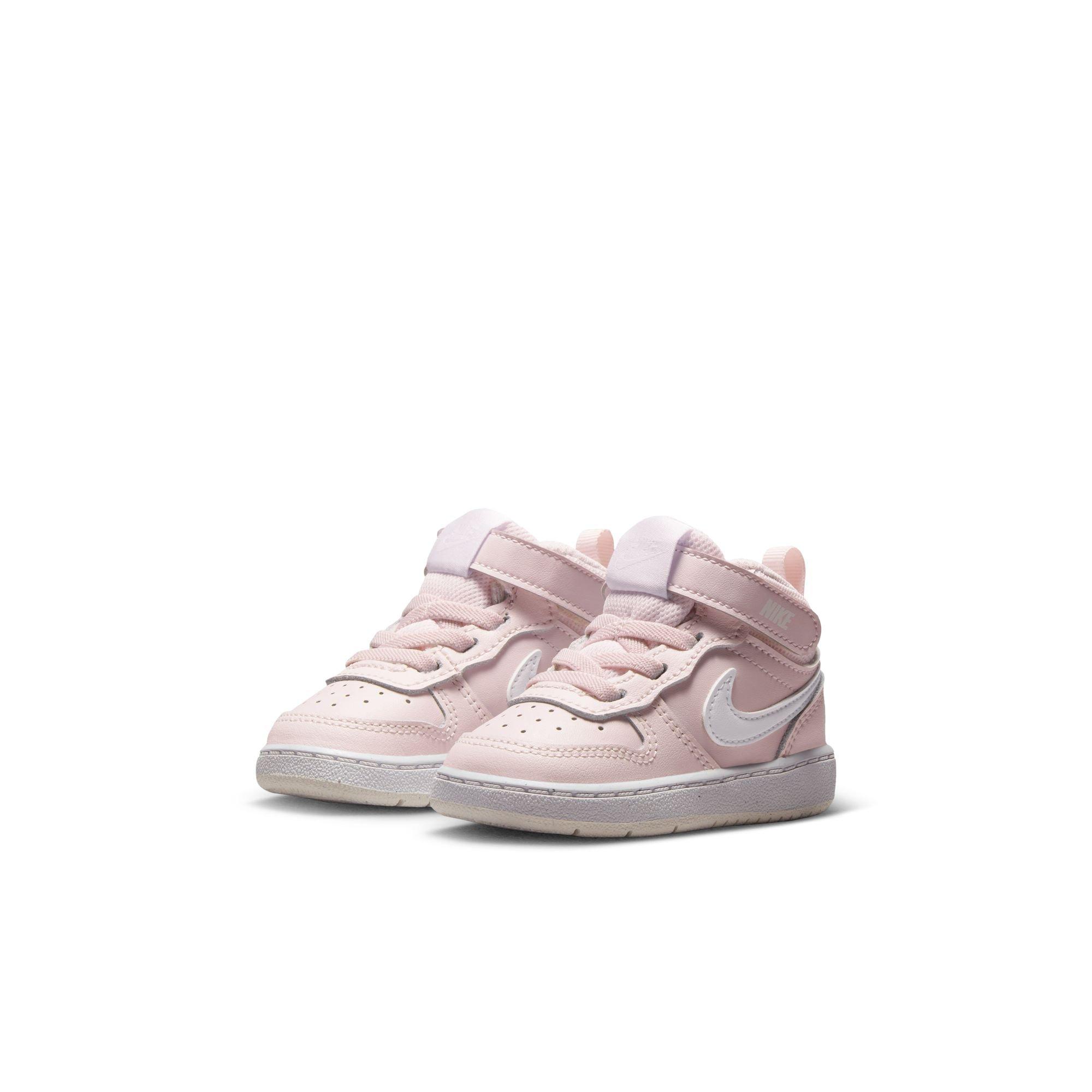 Nike Court Borough Mid 2 "Pearl Pink/White/Summit White" Toddler Girls' Shoe - PINK/WHITE Thumbnail View 7