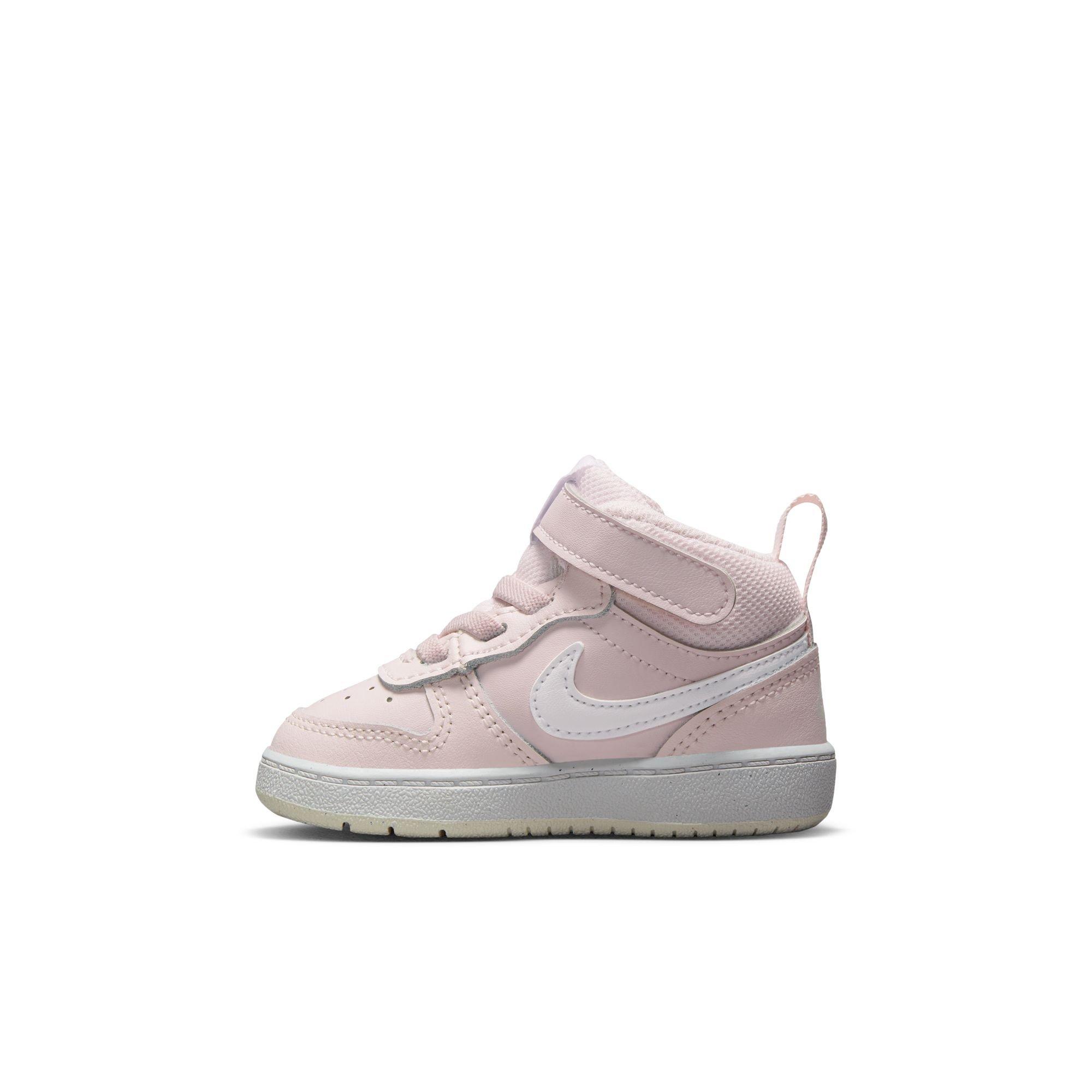 Nike Court Borough Mid 2 "Pearl Pink/White/Summit White" Toddler Girls' Shoe - PINK/WHITE Thumbnail View 6